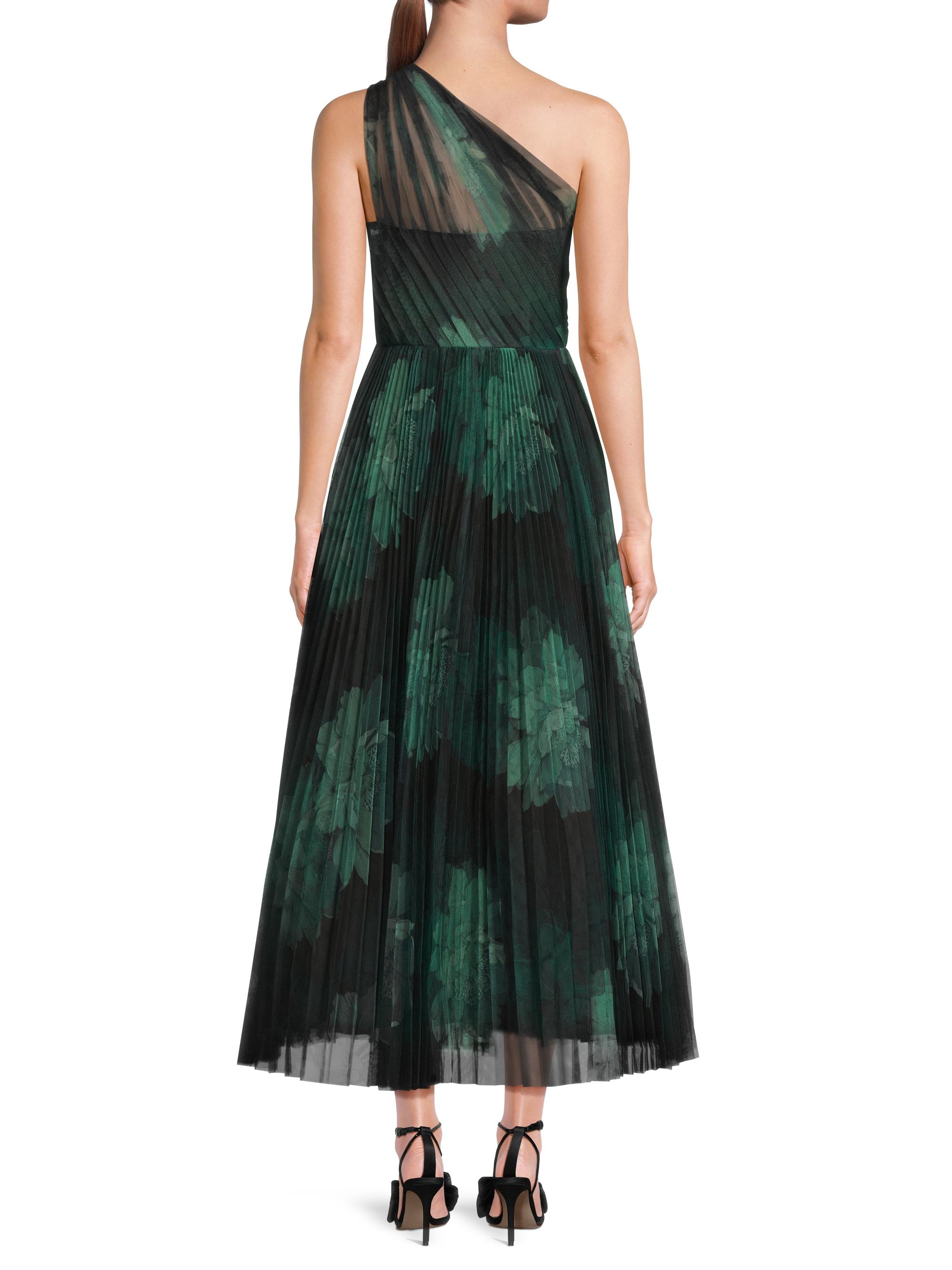 Philippa One-Shouler Tea-Length Gown