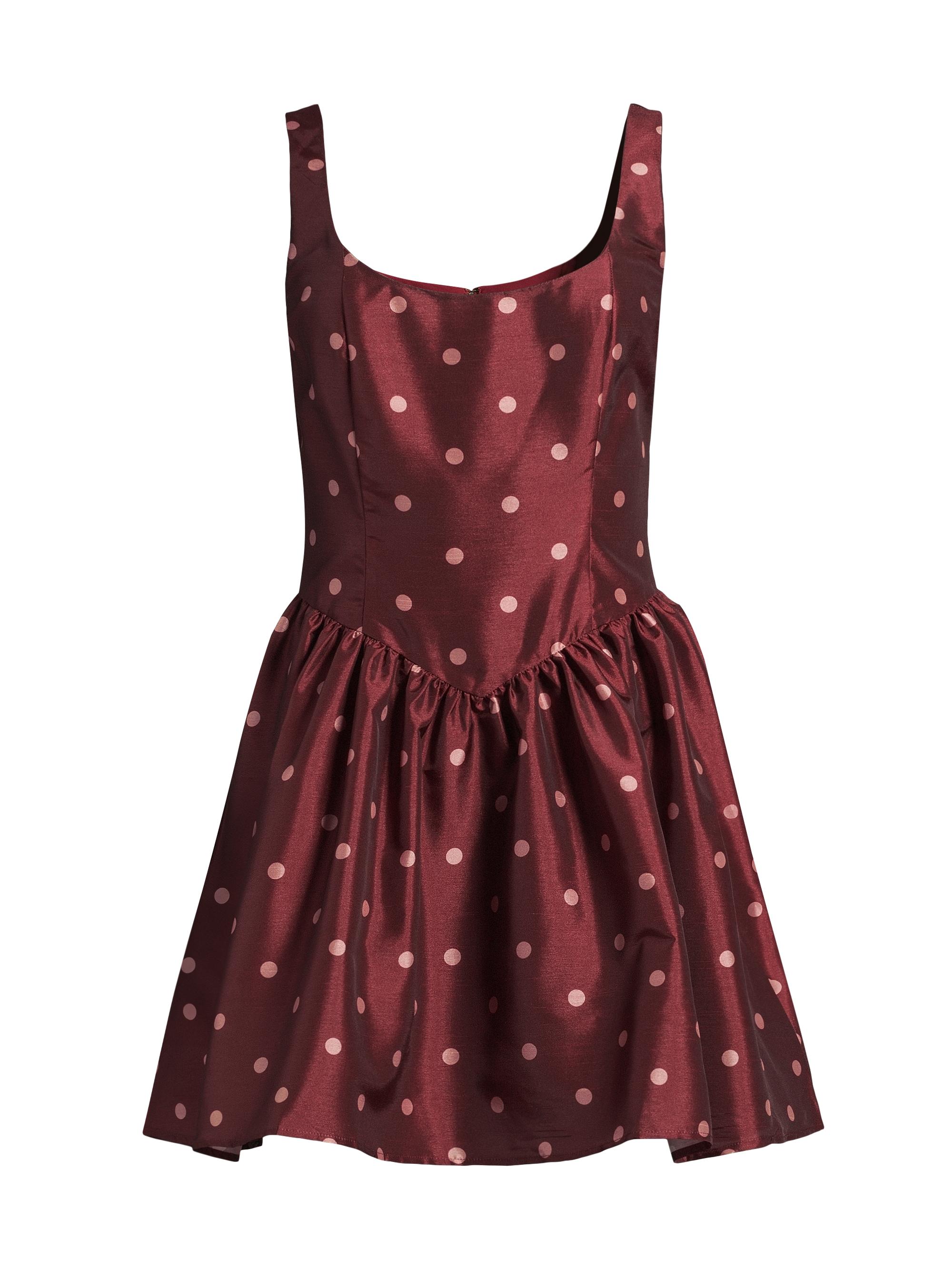Hutch Women's Soleil Polka Dot Minidress - Pomegranate Polka Dot