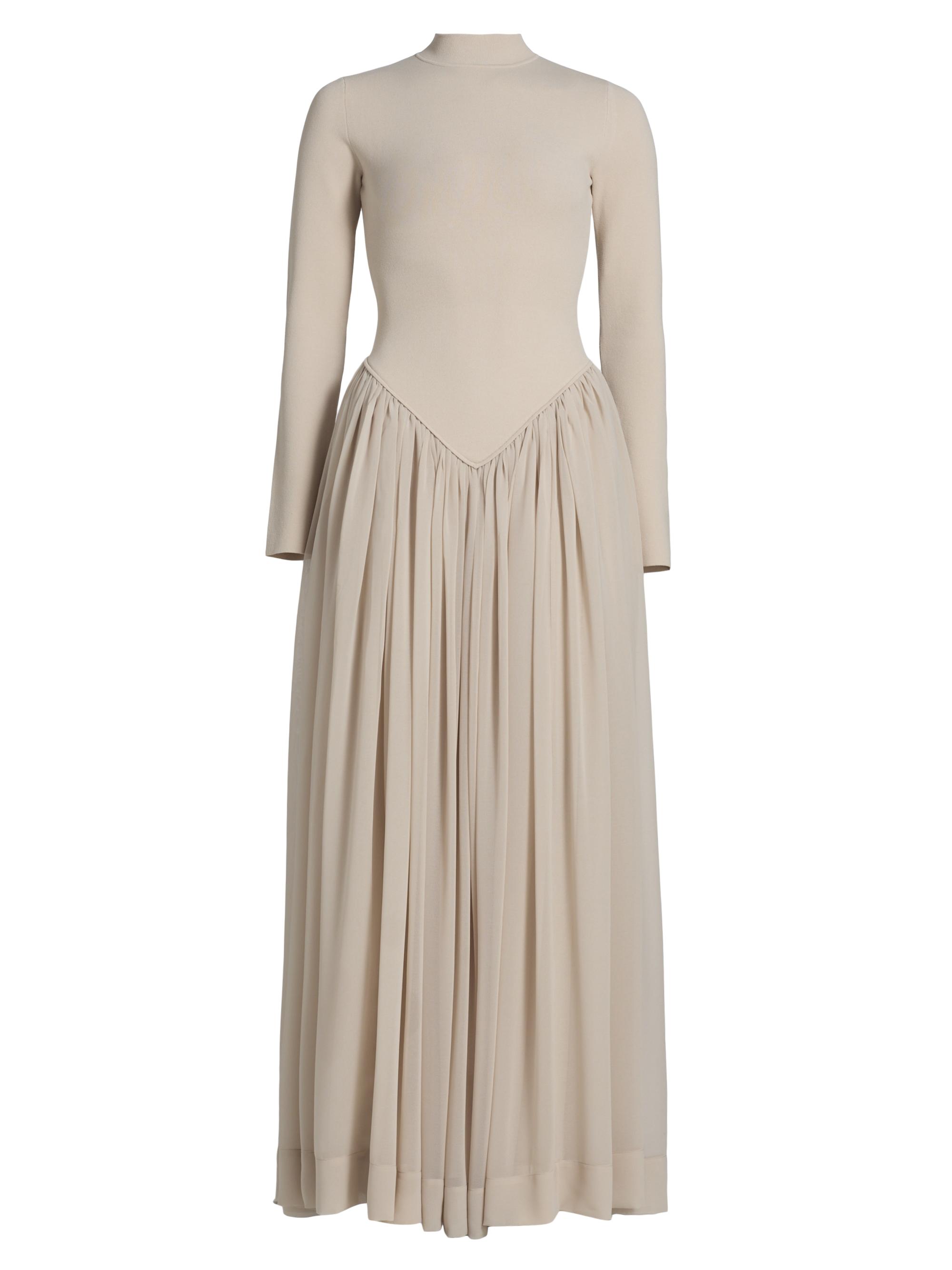 Ronny Kobo Women's Speck Knit Long-Sleeve Maxi Dress - Sand