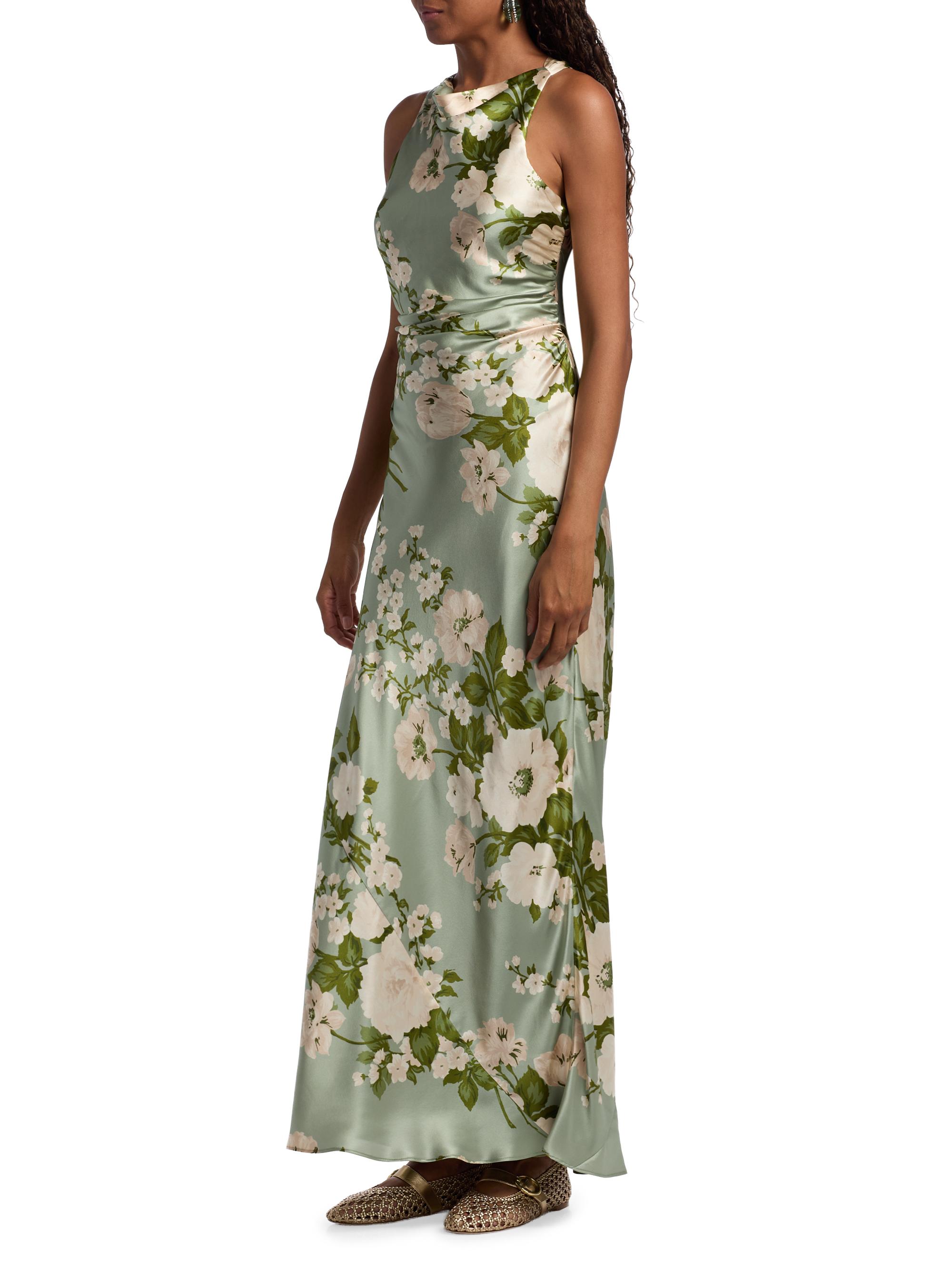 Reformation Anaiis Silk Floral Column Gown | Saks Fifth Avenue
