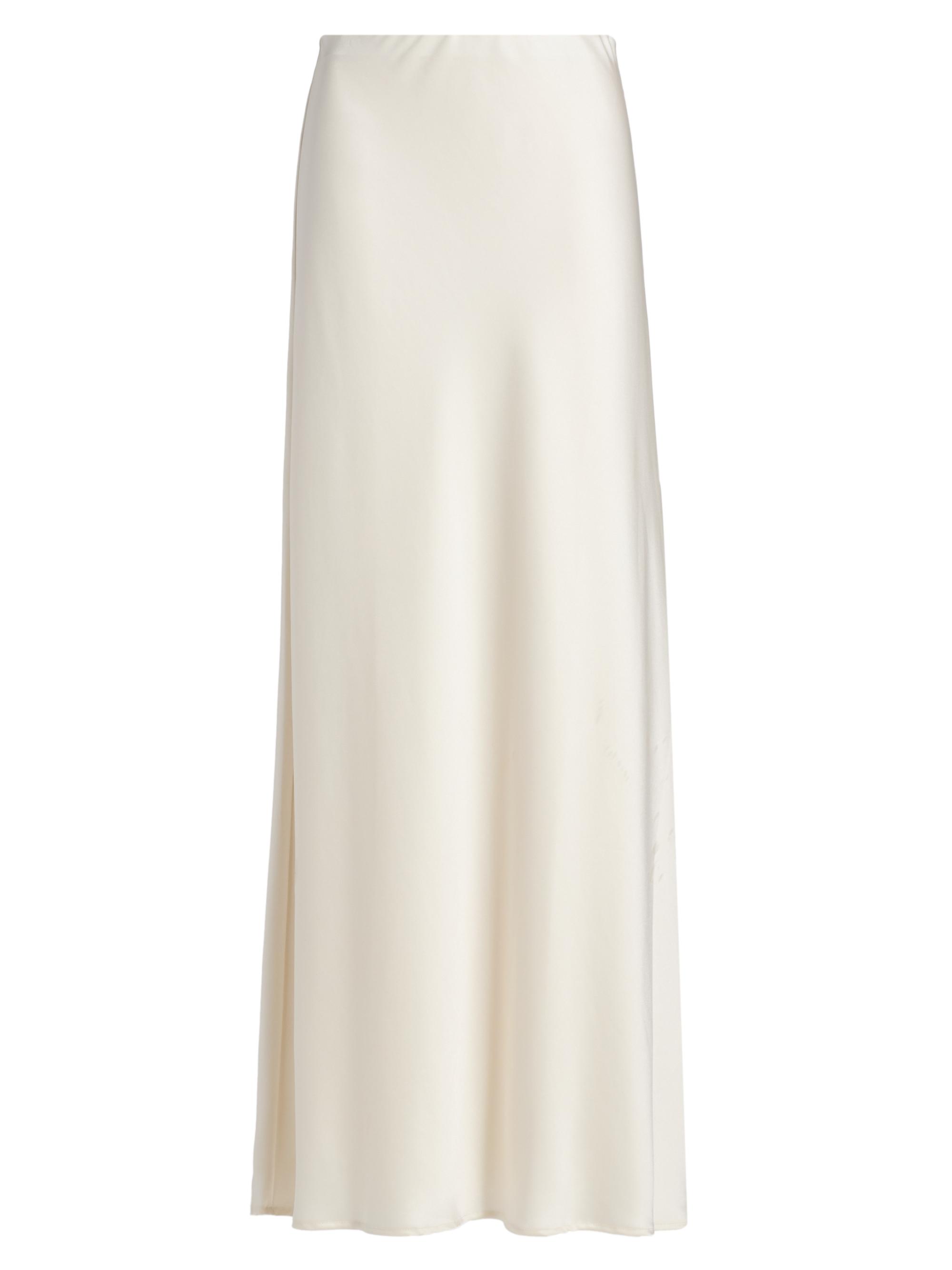 Reformation Women's Bella Satin A-Line Maxi Skirt - Fior Di Latte