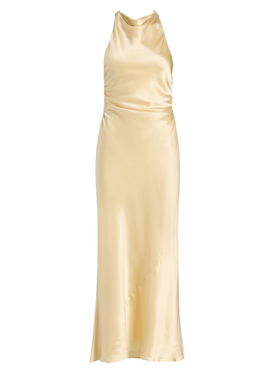 knee length dresses for ladies Rent The Casette Floral Linen Maxi Dress By Reformation main image 1