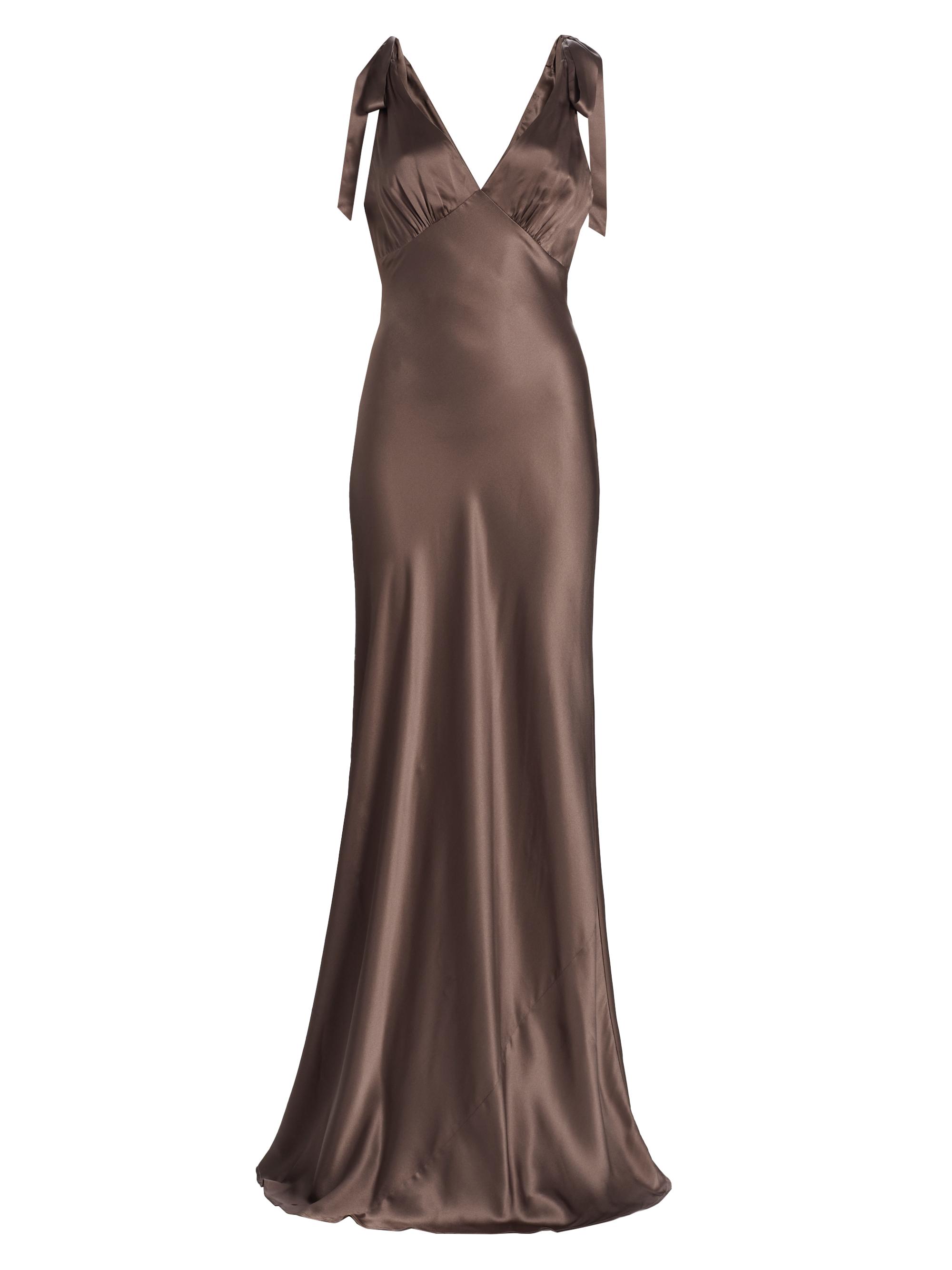 Reformation Women's Pernille Silk Tie-Strap Dress - Magnetic