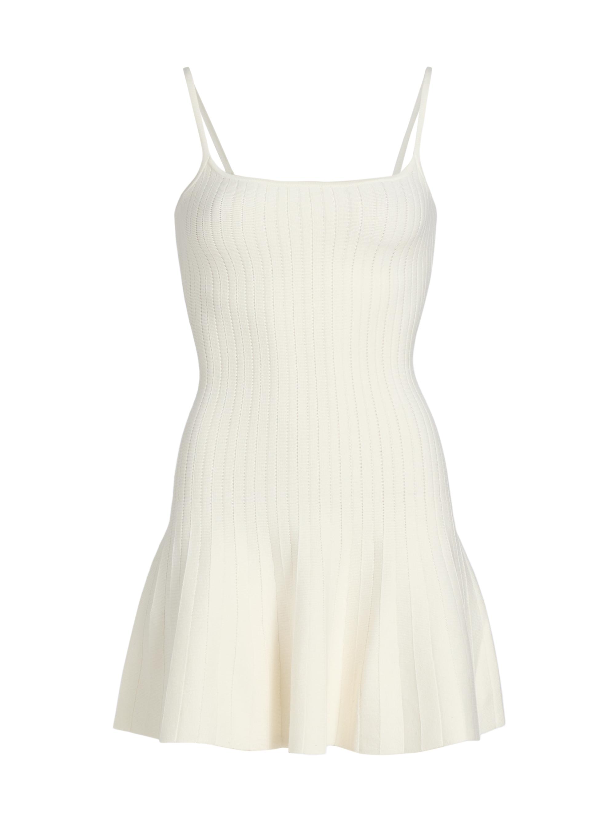 Reformation Women's Rhia Cotton-Blend Knit Minidress - Fior Di Latte