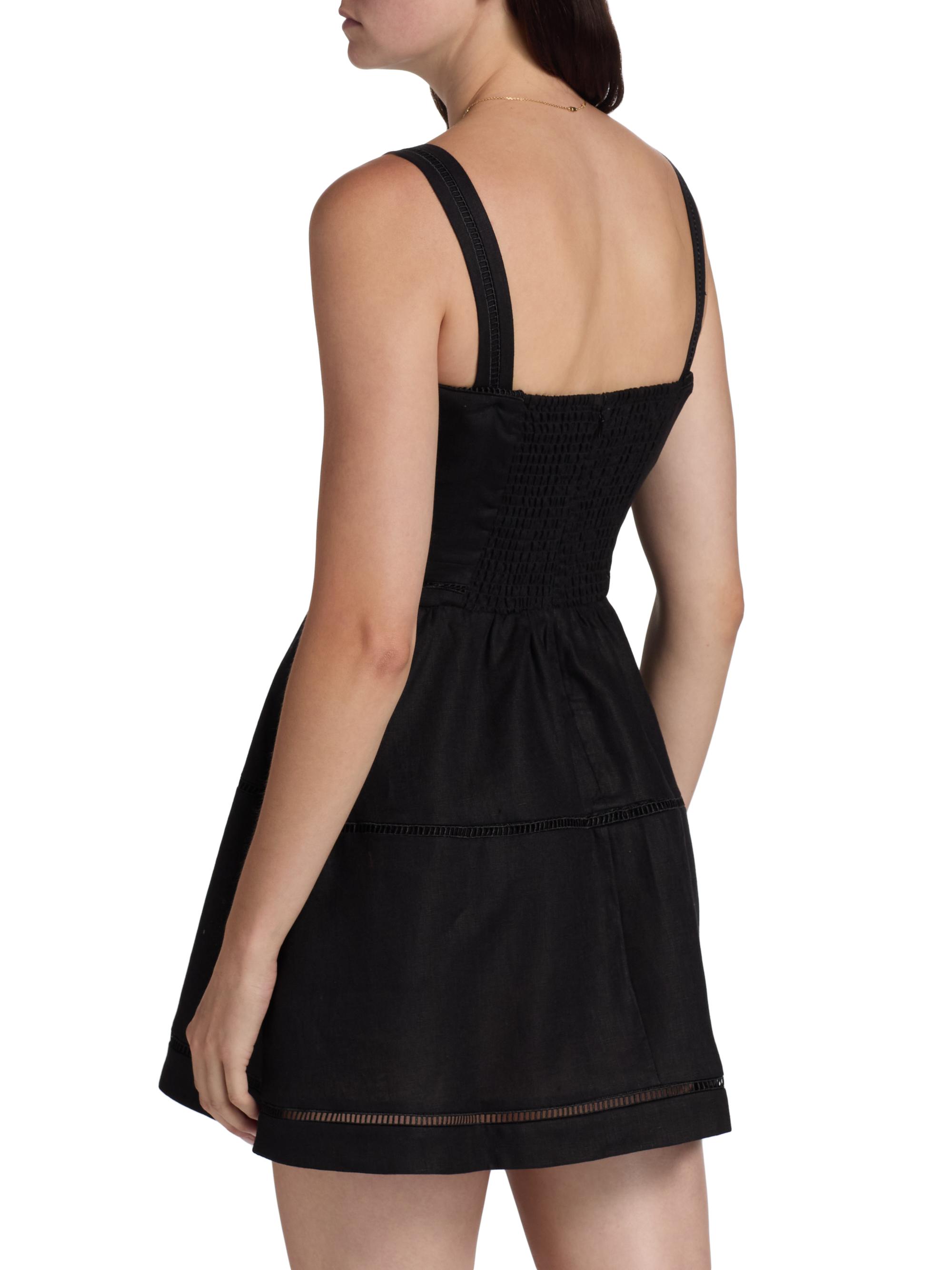 Reformation Everett Linen Sleeveless Minidress | Saks Fifth Avenue