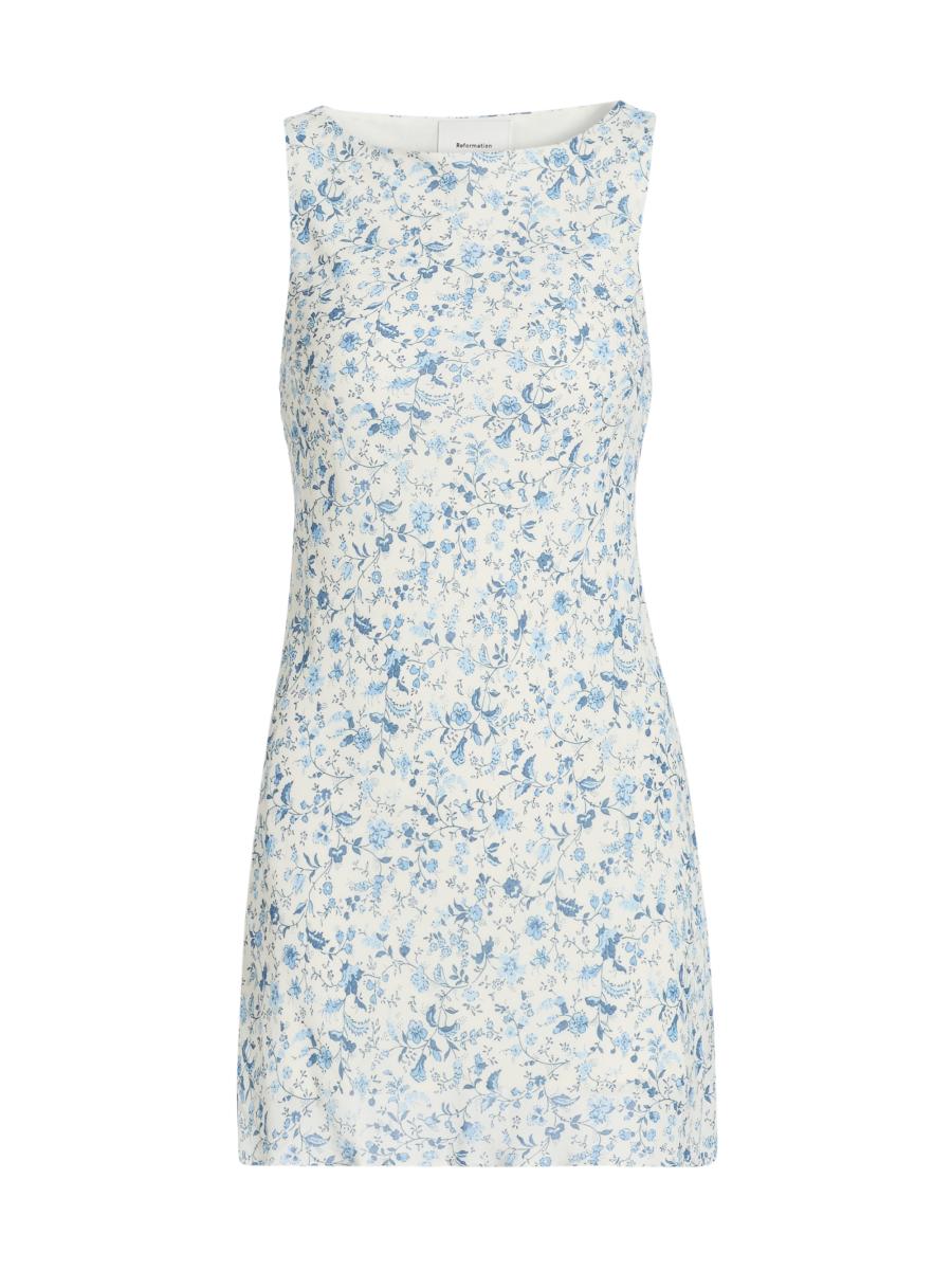 Reformation Women's Dale Floral A-line Minidress In Green