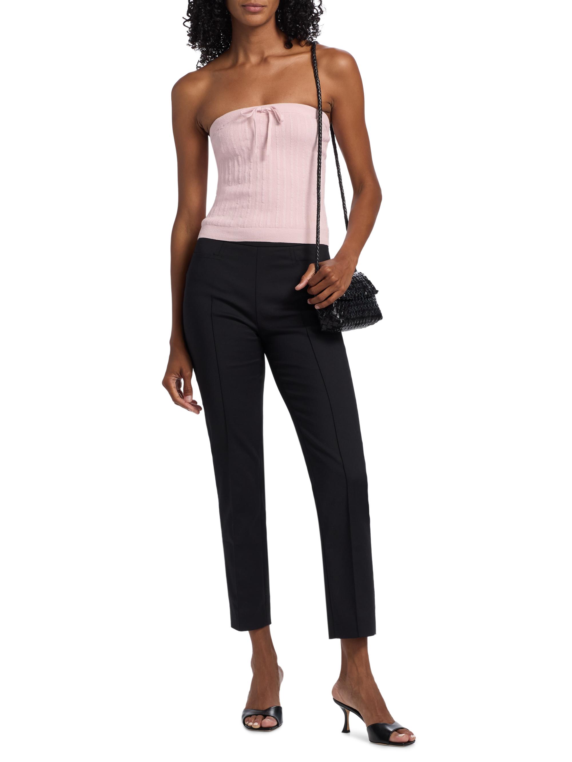 Reformation Zazie Knit Cotton-Blend Strapless Top | Saks Fifth Avenue