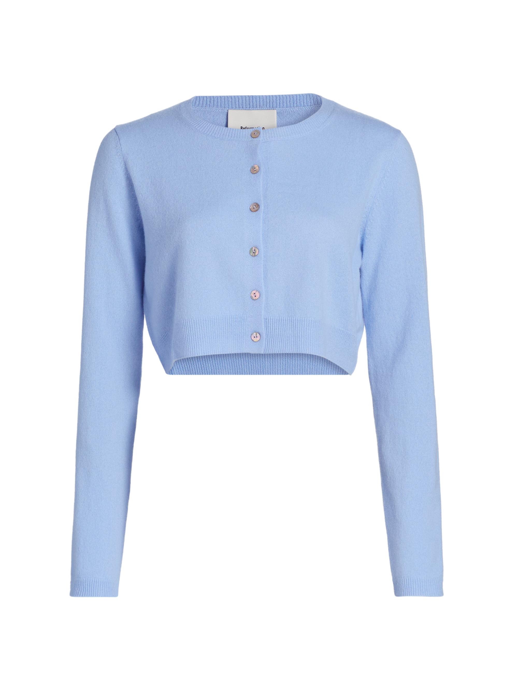 Reformation Women's Janie Cashmere Cardigan - Ice Water