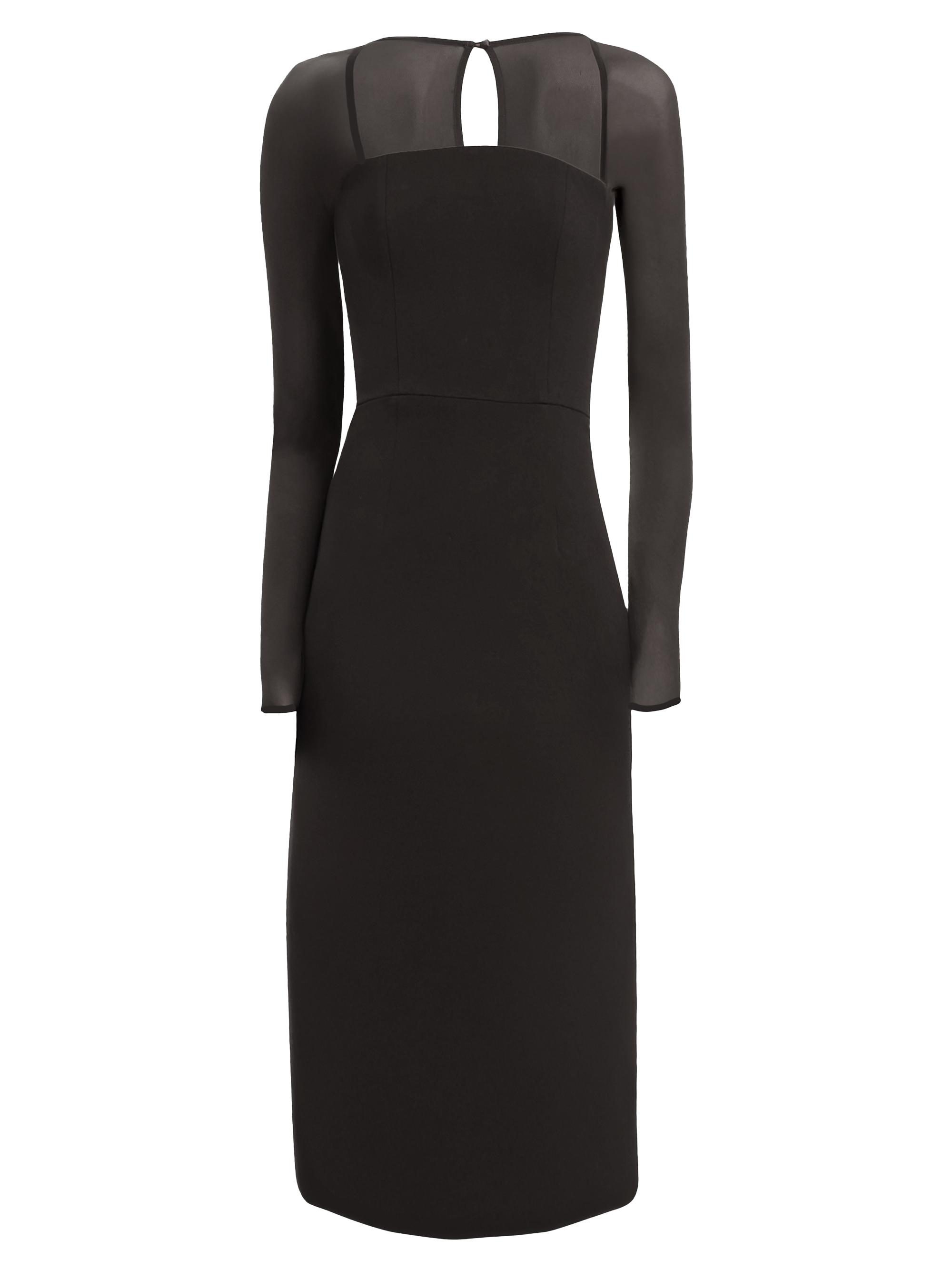 Dress The Population Maxine Sheer Sleeve Cocktail Dress Saks