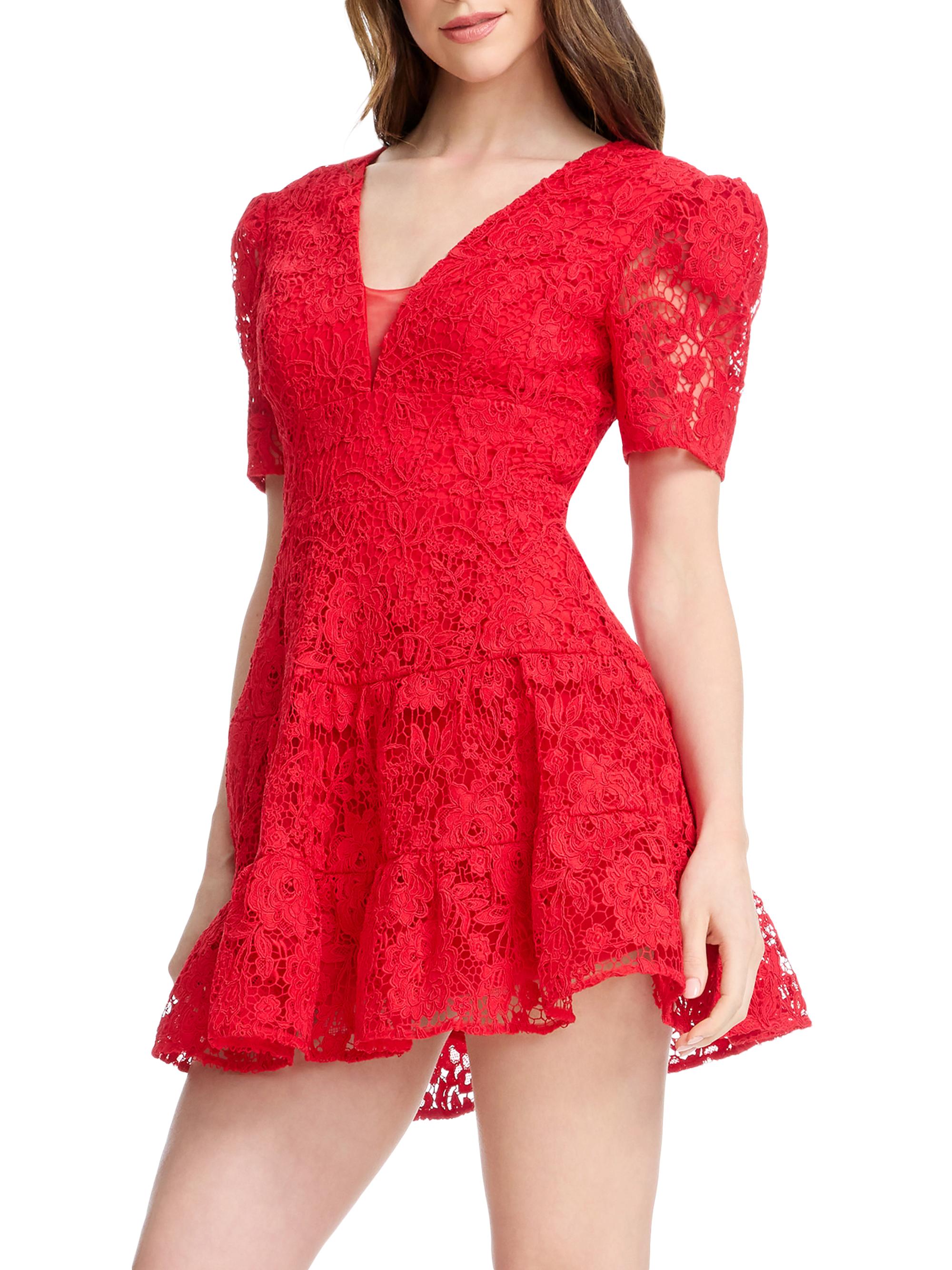 Dress The Population Hallie Lace Cocktail Minidress | Saks Fifth
