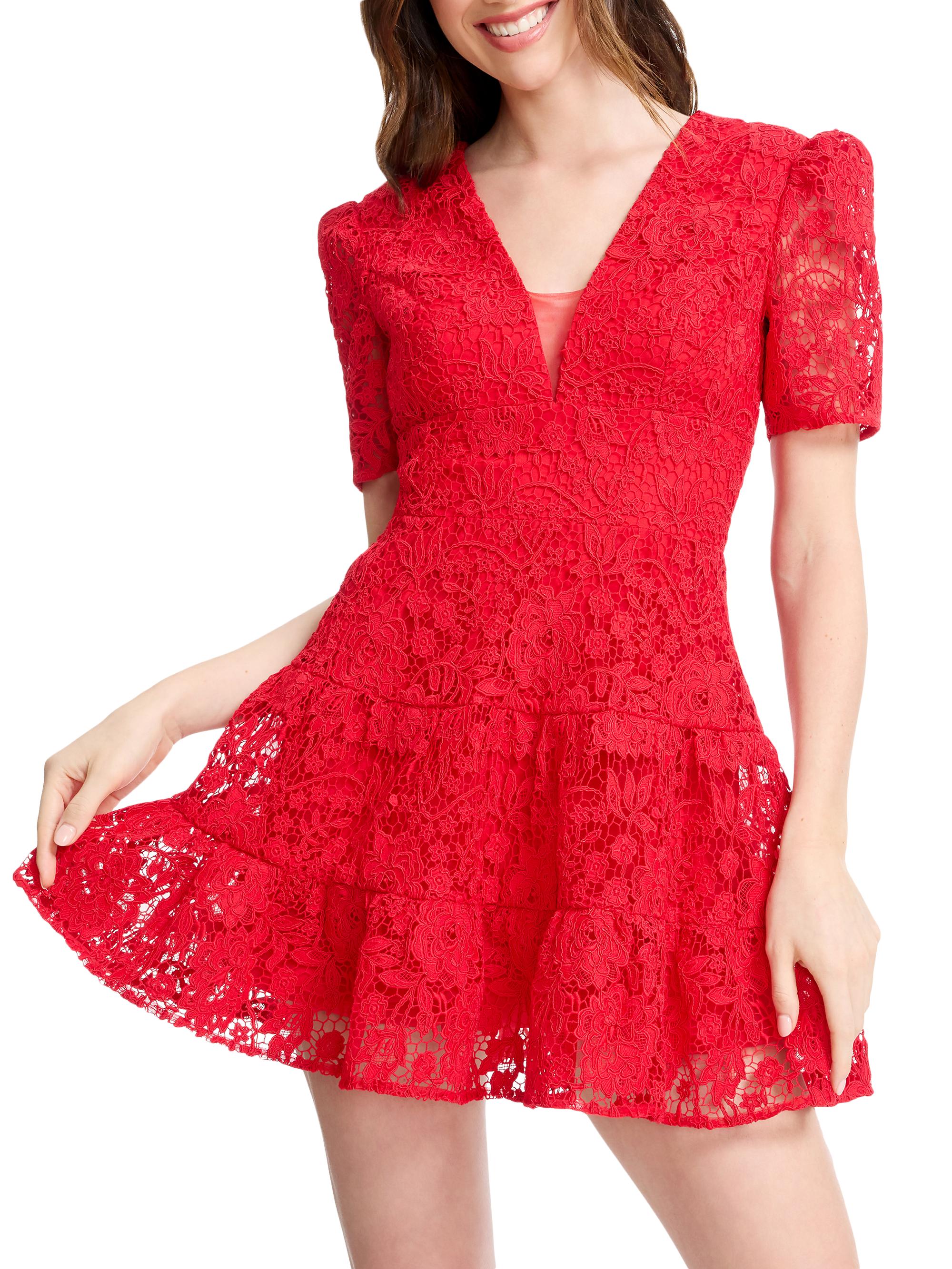 Dress The Population Hallie Lace Cocktail Minidress | Saks Fifth