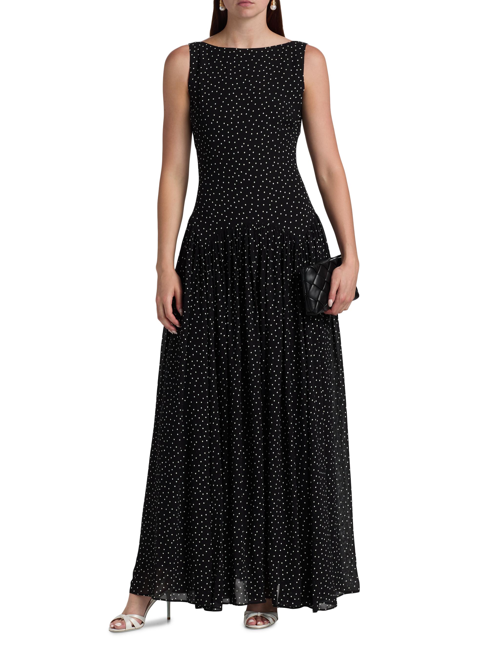 Reformation Camella Polka Dot Drop-Waist Maxi Dress | Saks Fifth
