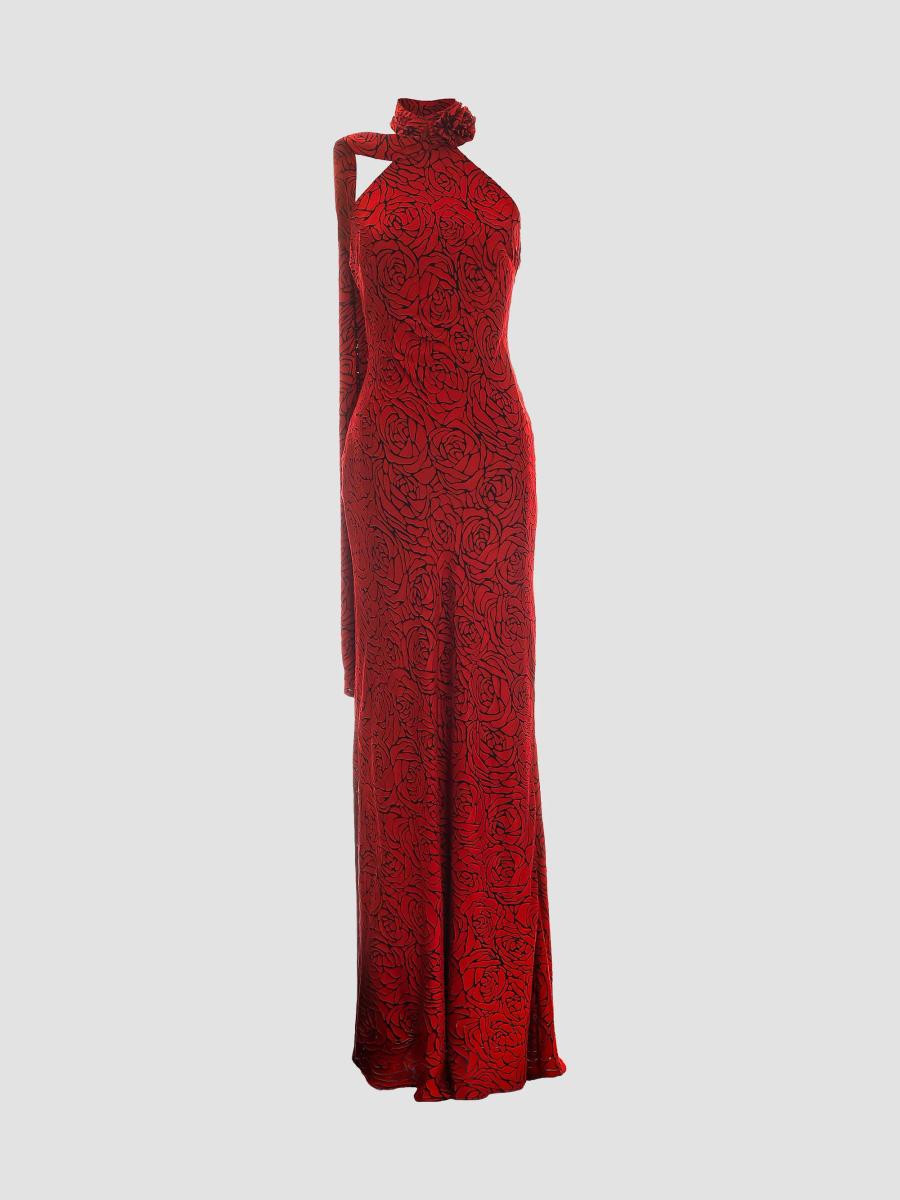 Dress The Population Olivia Rose Draped Halter Gown | Saks Fifth