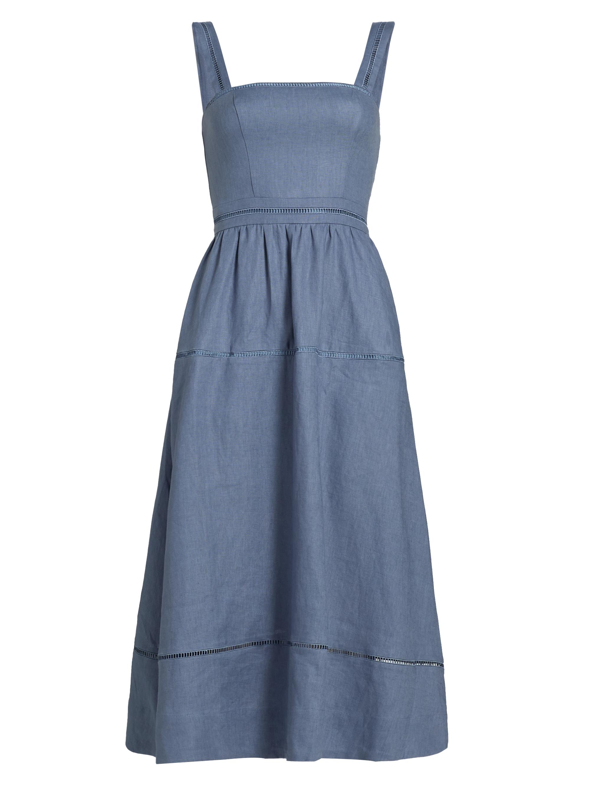 Reformation Women's Everett Linen Midi-Dress - Cornflower