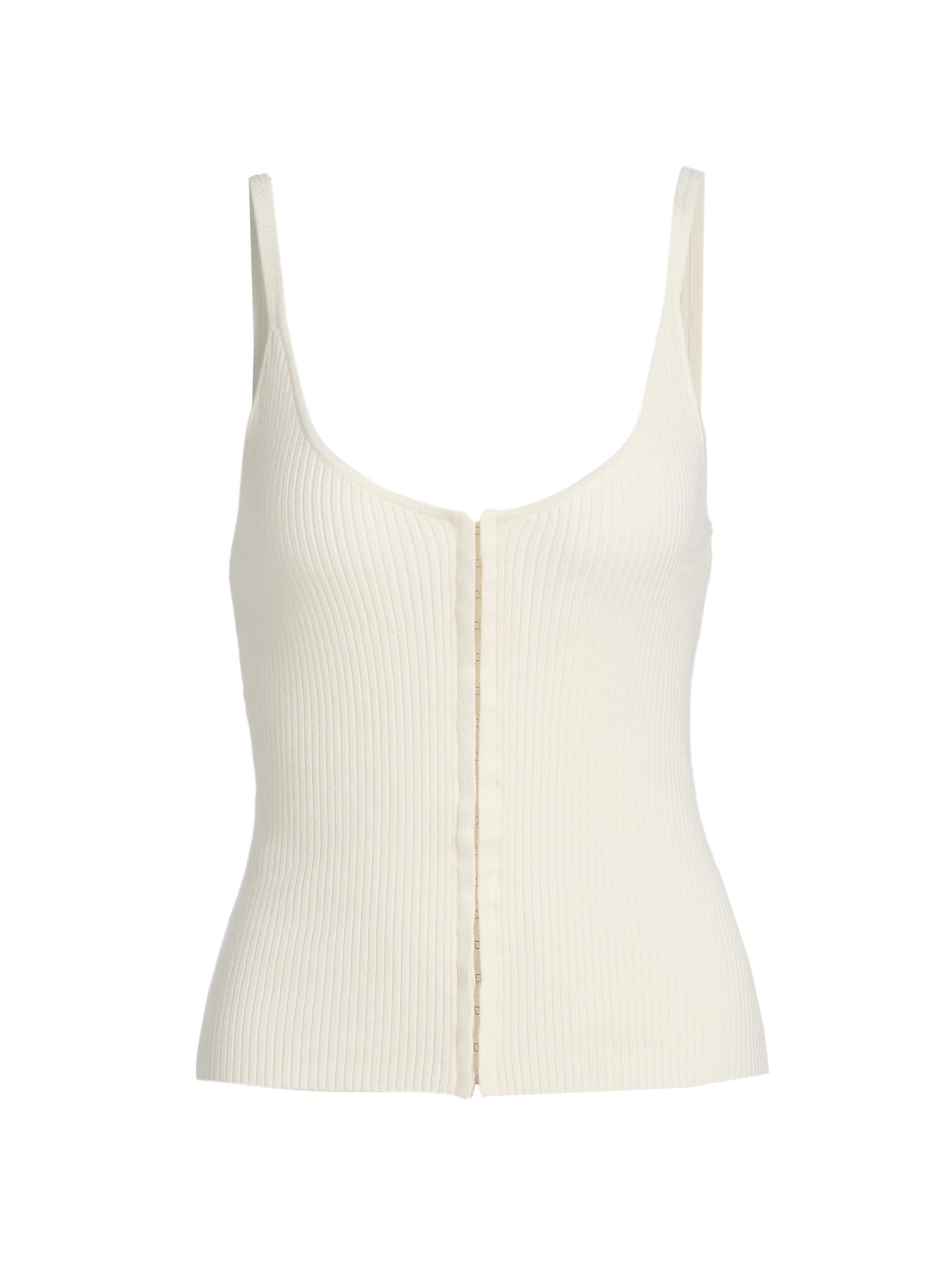 Reformation Women's Eloise Stretch-Cotton Sweater Tank - Fior Di Latte