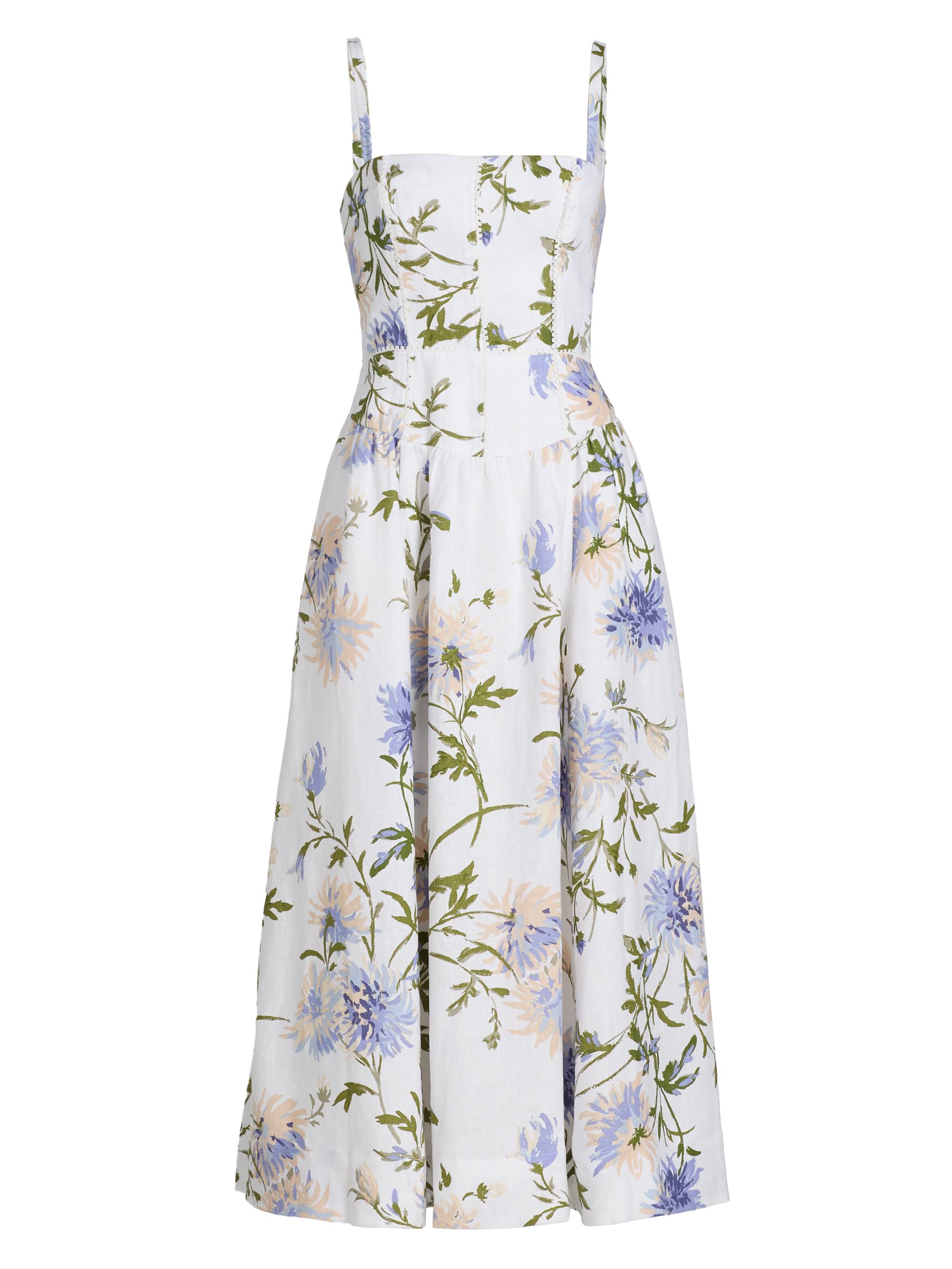 Reformation Women's Katarin Linen A-Line Midi-Dress - Serenity