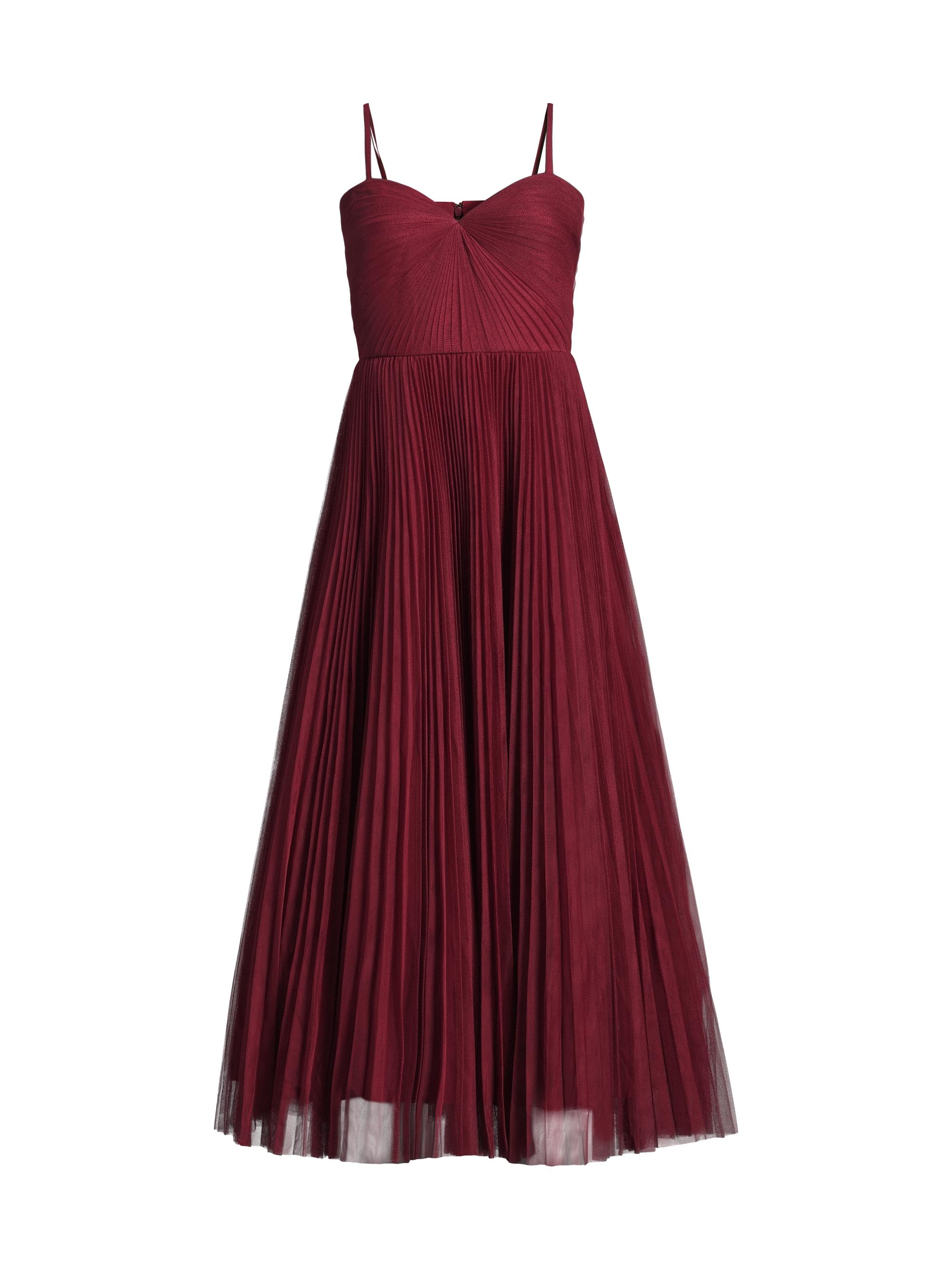 Hutch Women's Virginia Pleated Tulle Gown - Pomegranate