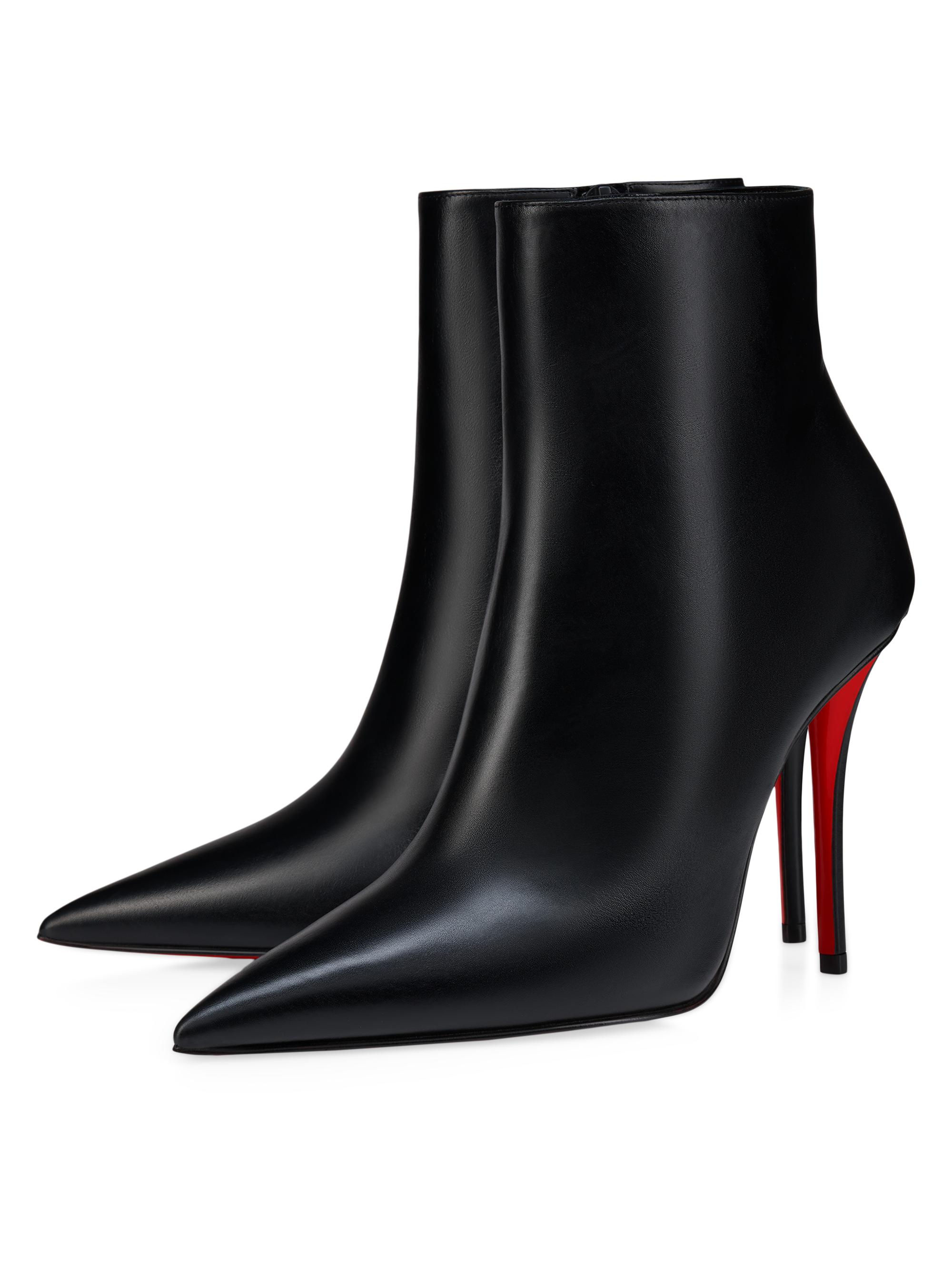 Christian Louboutin Miss Z 100MM Leather Booty | Saks Fifth Avenue