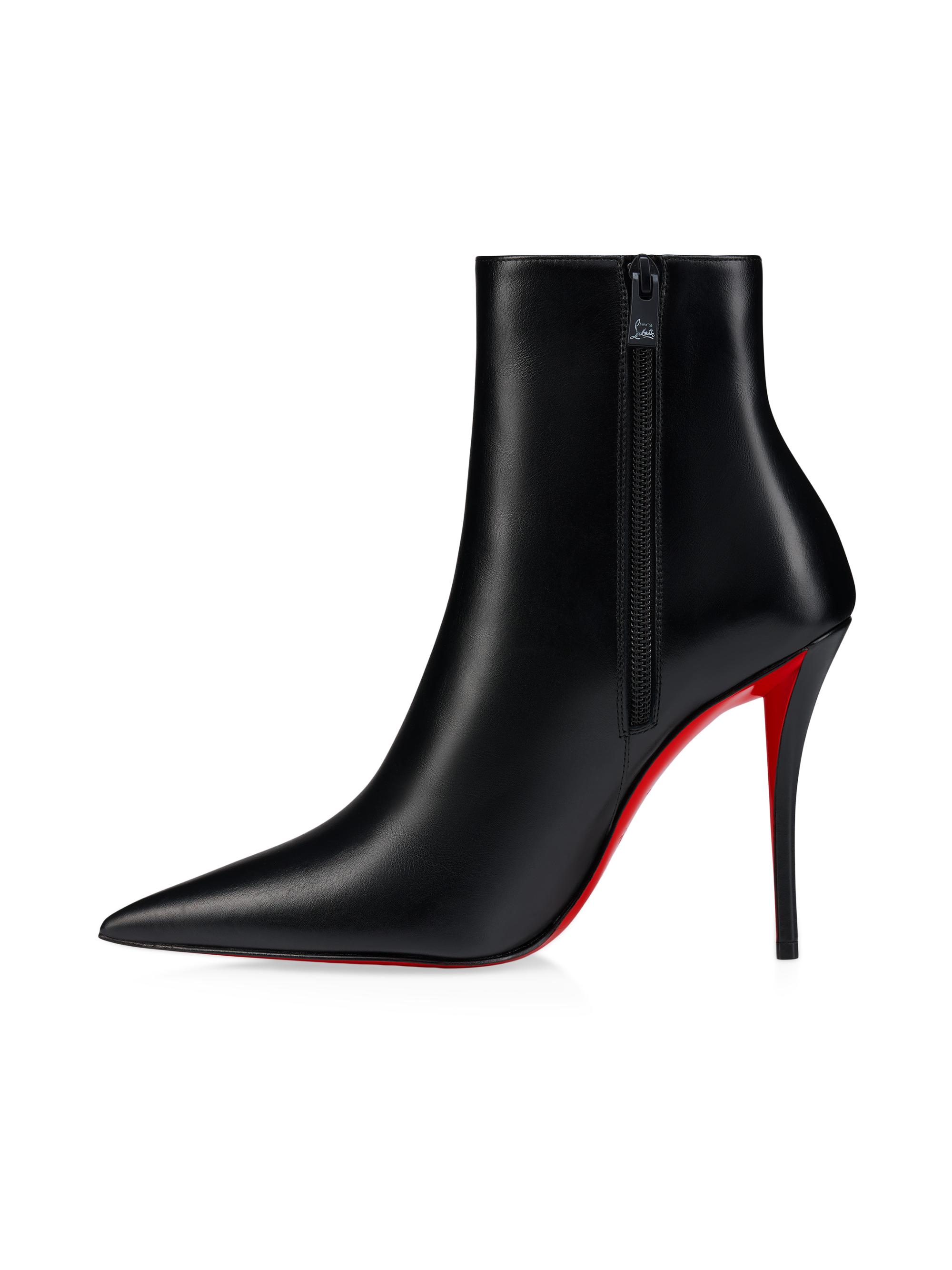 Christian Louboutin Miss Z 100MM Leather Booty | Saks Fifth Avenue