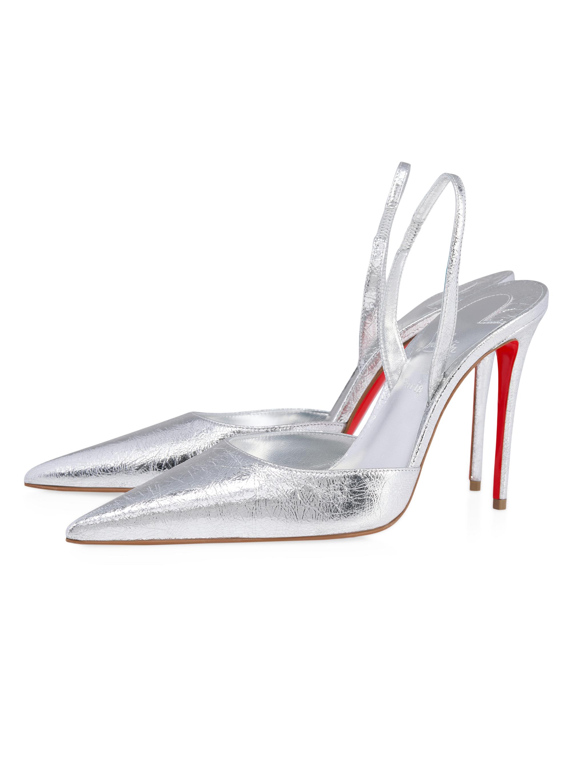 Christian Louboutin Kate Max 100MM Leather O Slingbacks | Saks