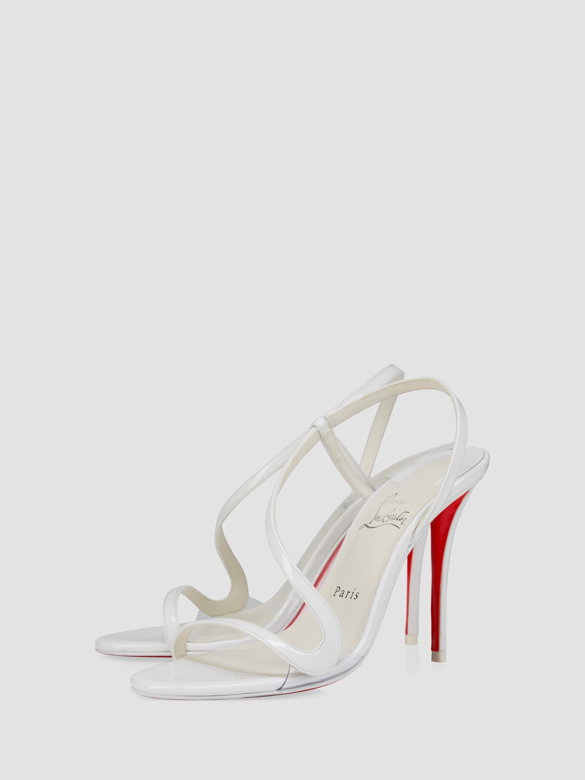 Christian Louboutin Rosa Z Patent Leather 100MM Sandals | Saks
