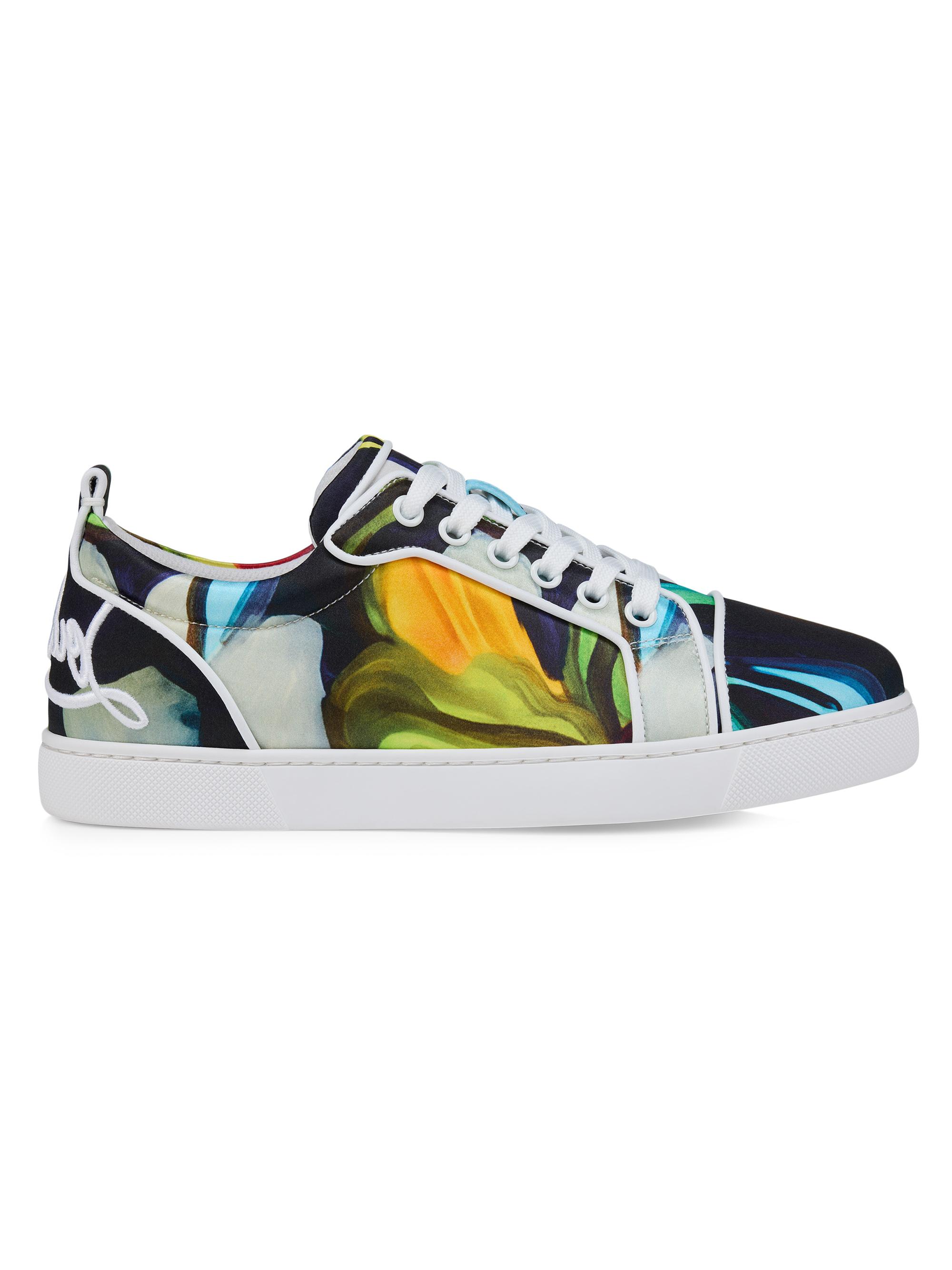 Christian Louboutin Women's Fun Louise Junior Satin Low-Top Sneakers - Multicolored