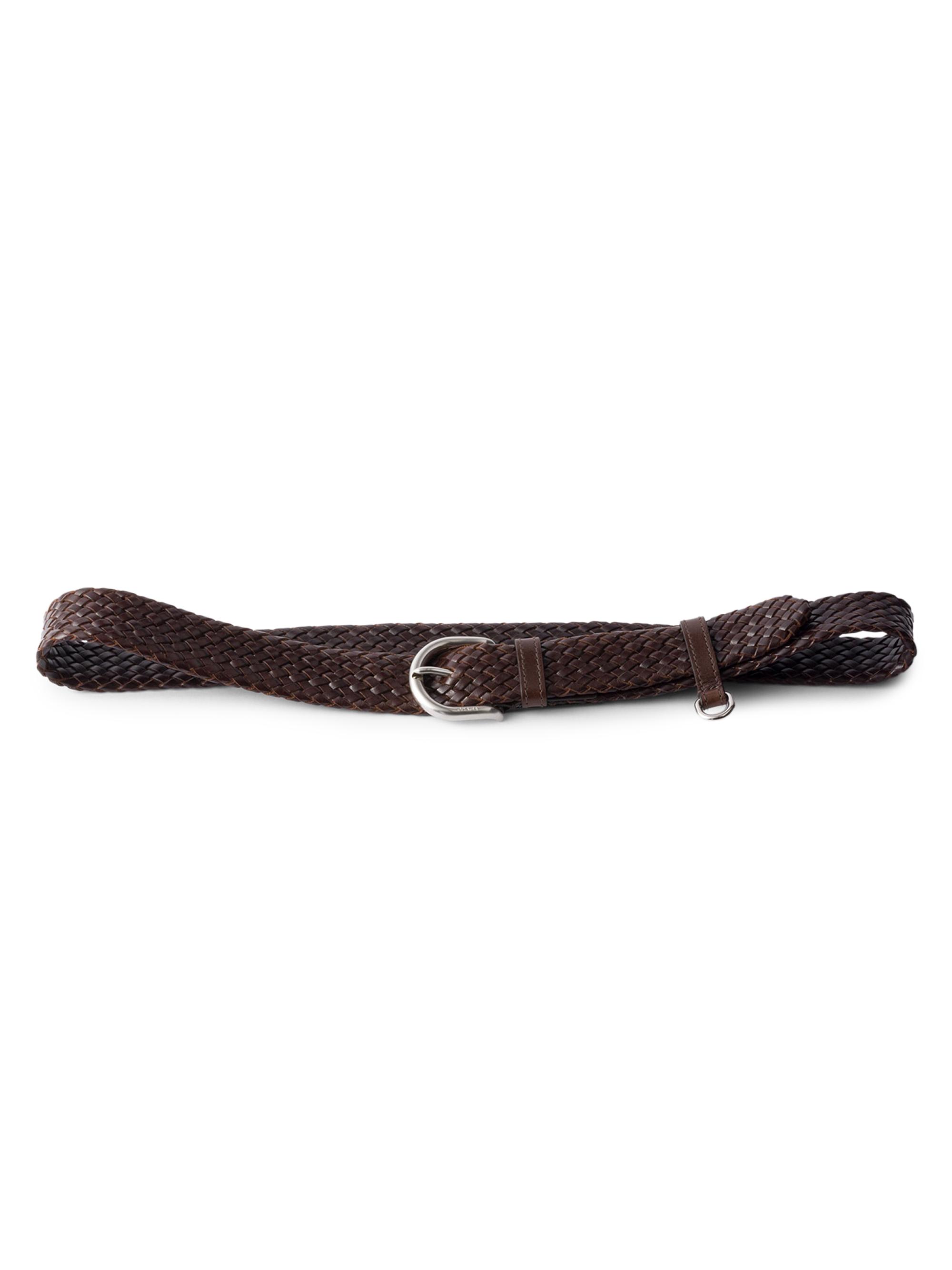 Prada Men's Braided Leather Belt - Black