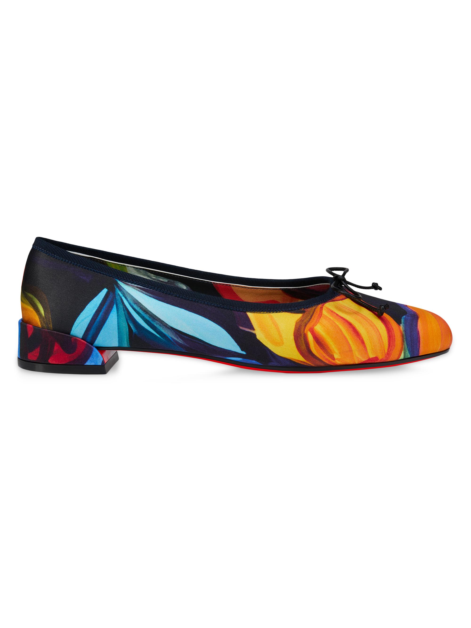 Christian Louboutin Women's Sweetie Jane Satin Ballerinas - Multicolored