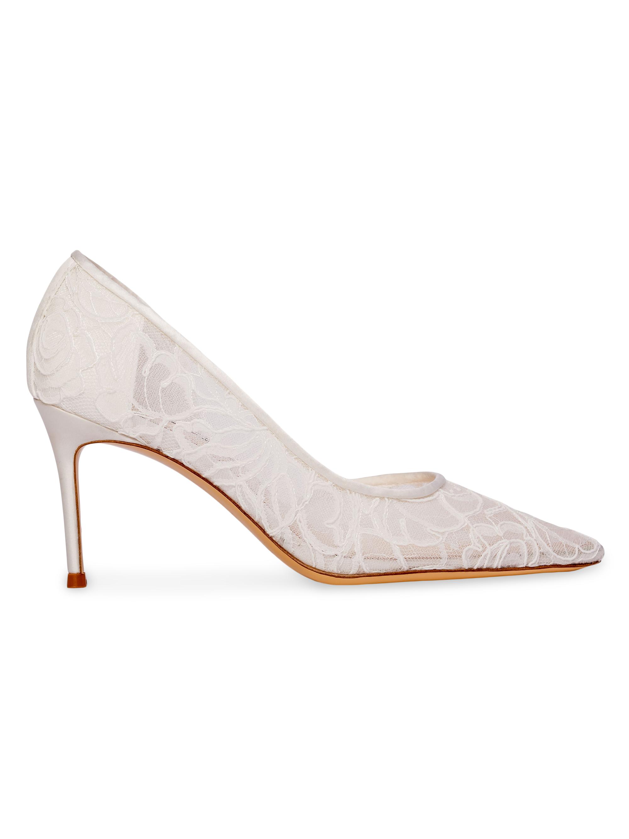 Anne Barge Women's Chantily Lace Pumps - White Lace