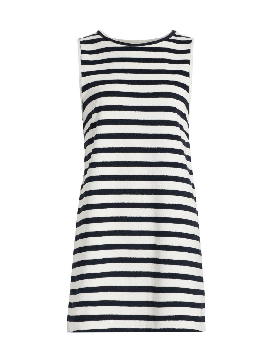 Ba&sh Women's Fawn Striped Cotton Minidress In Blue