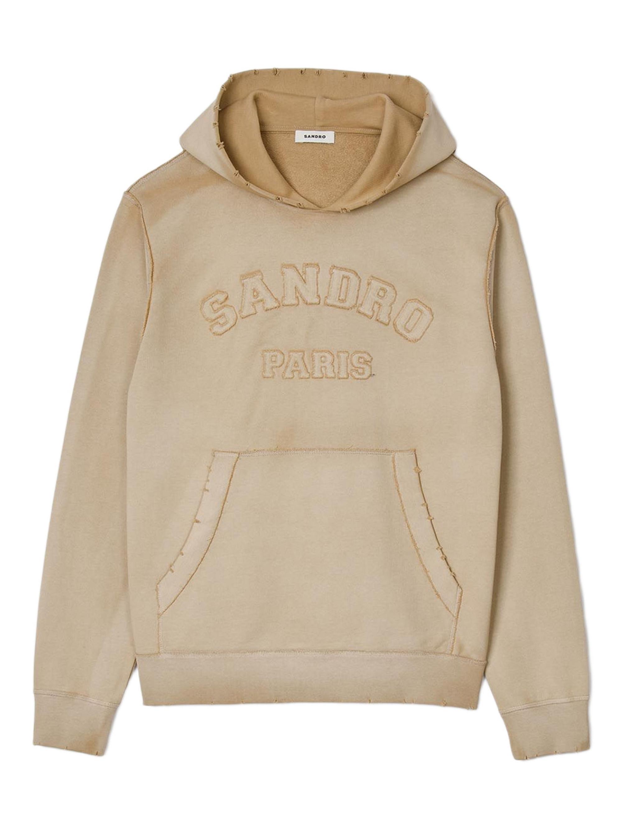Sandro Men's Patch Sweatshirt - Sand