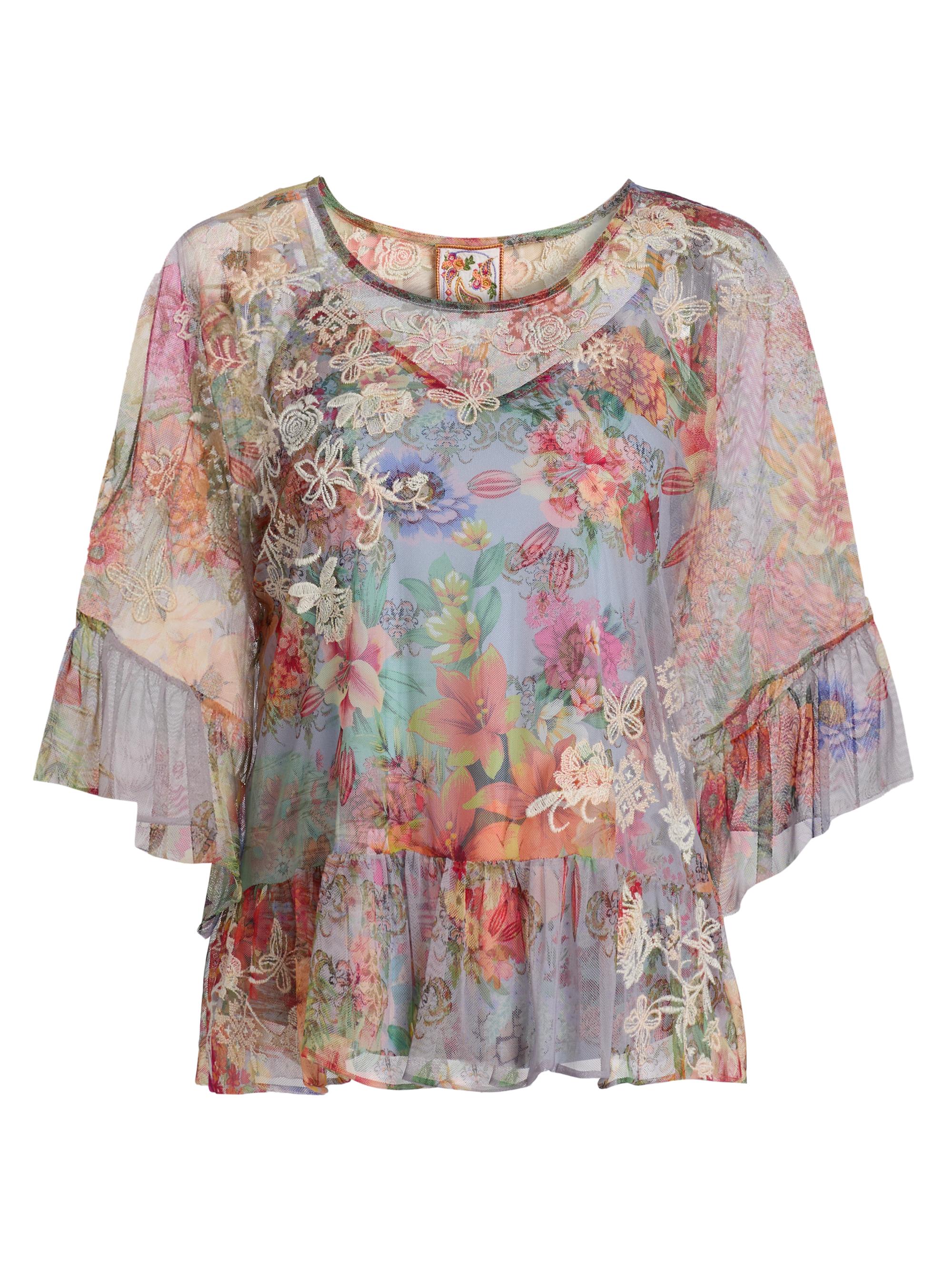 Johnny Was Women's Mae Mesh Top - Asteria