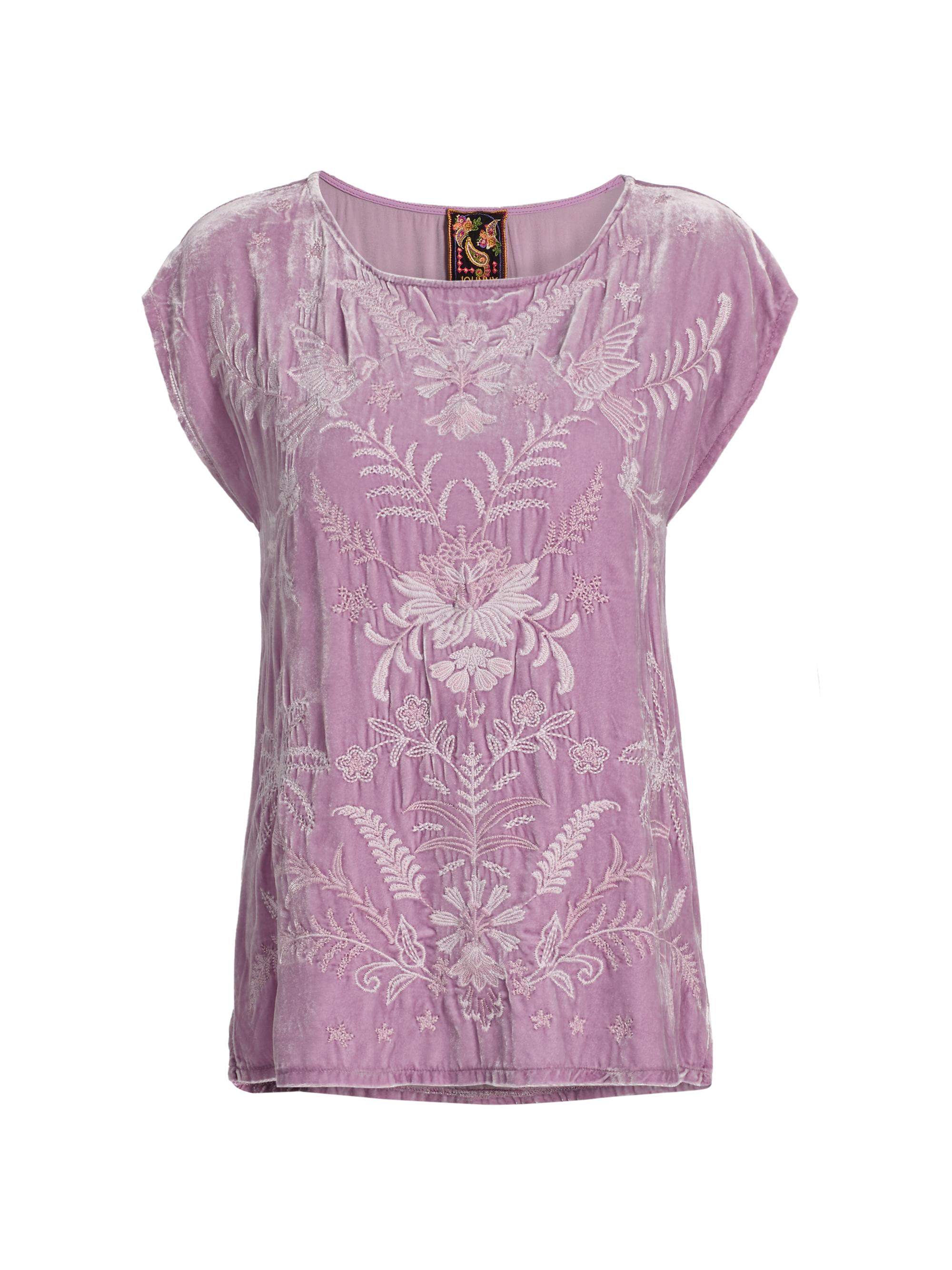 Johnny Was Women's Relaxed Velvet Tank - Lavender Herb