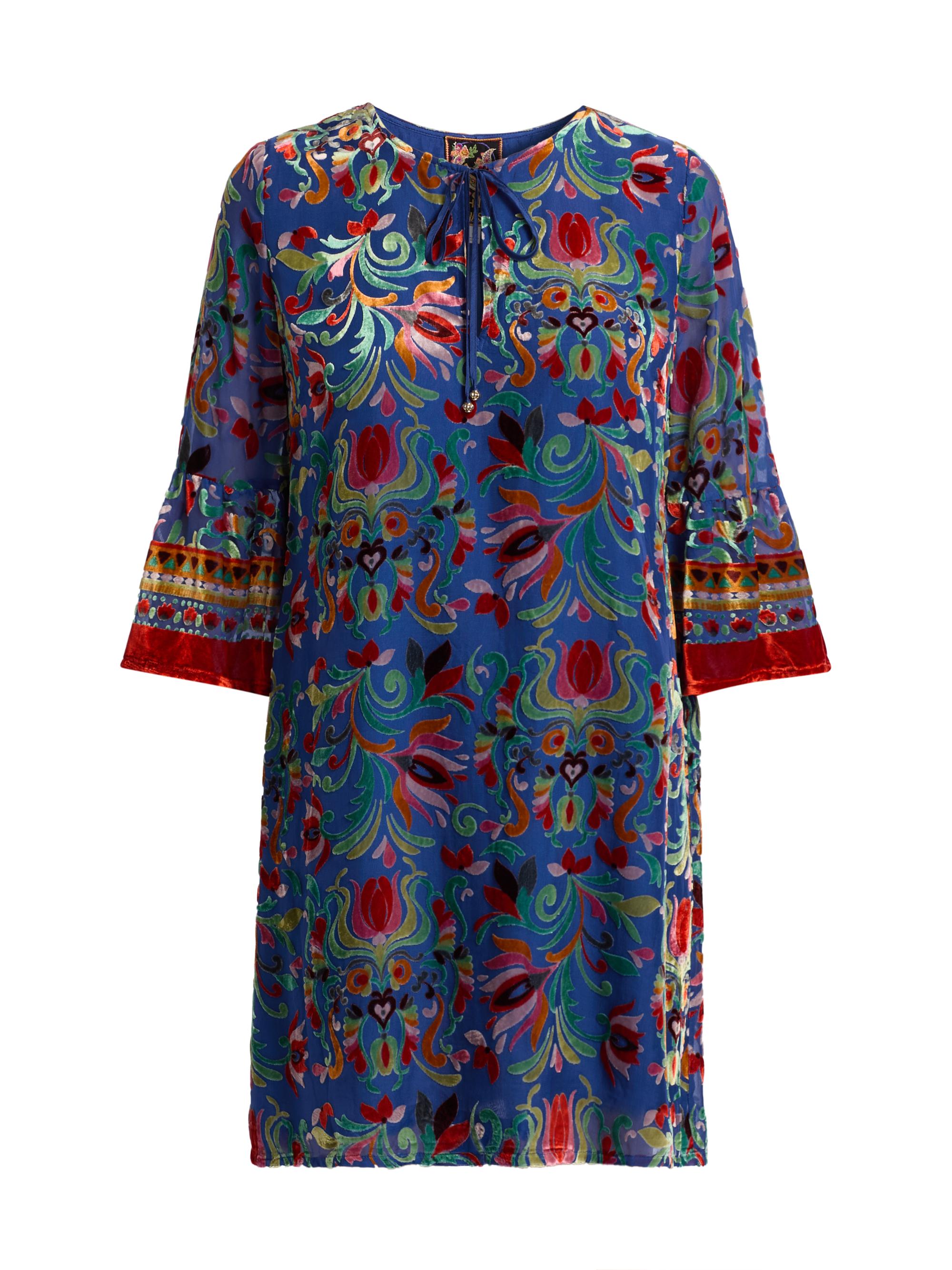 Johnny Was Women's Primula Burnout Sofiya Velvet Minidress - Primula