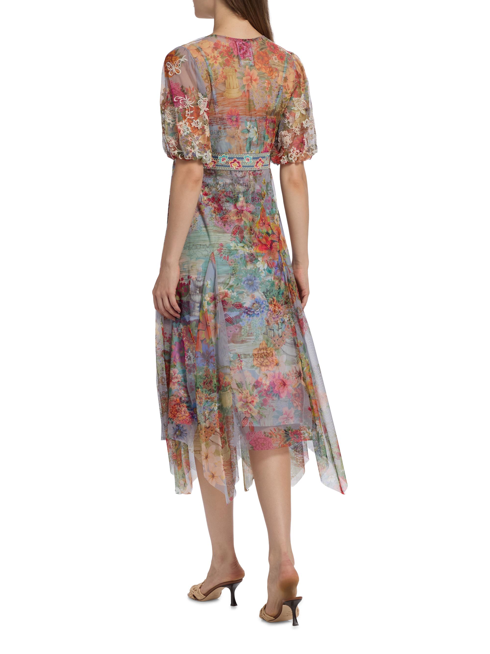 Johnny Was Sally Mesh Slip Dress | Saks Fifth Avenue