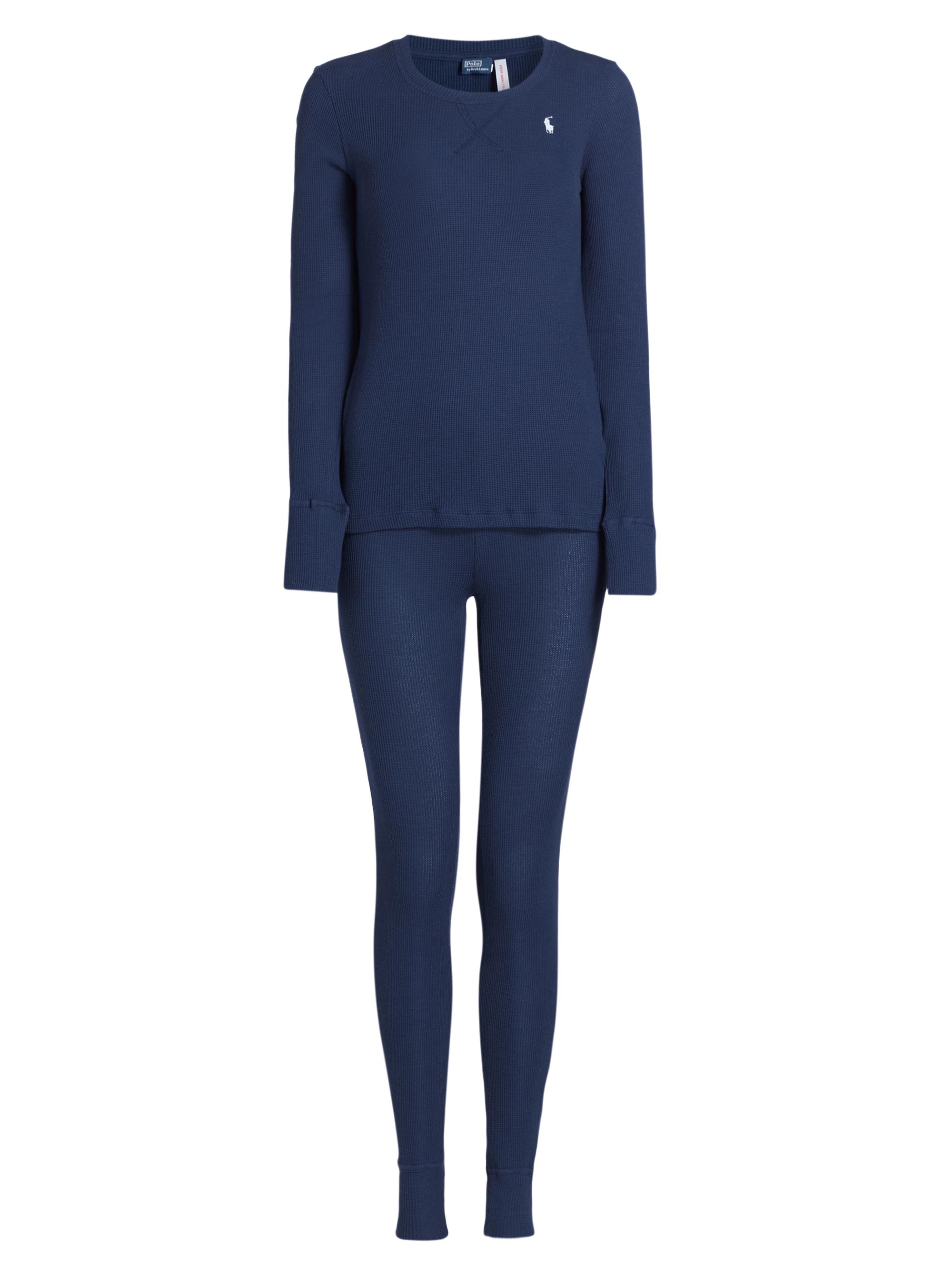 Polo Ralph Lauren Women's Henley Shirt & Jogger Pants Set - Navy