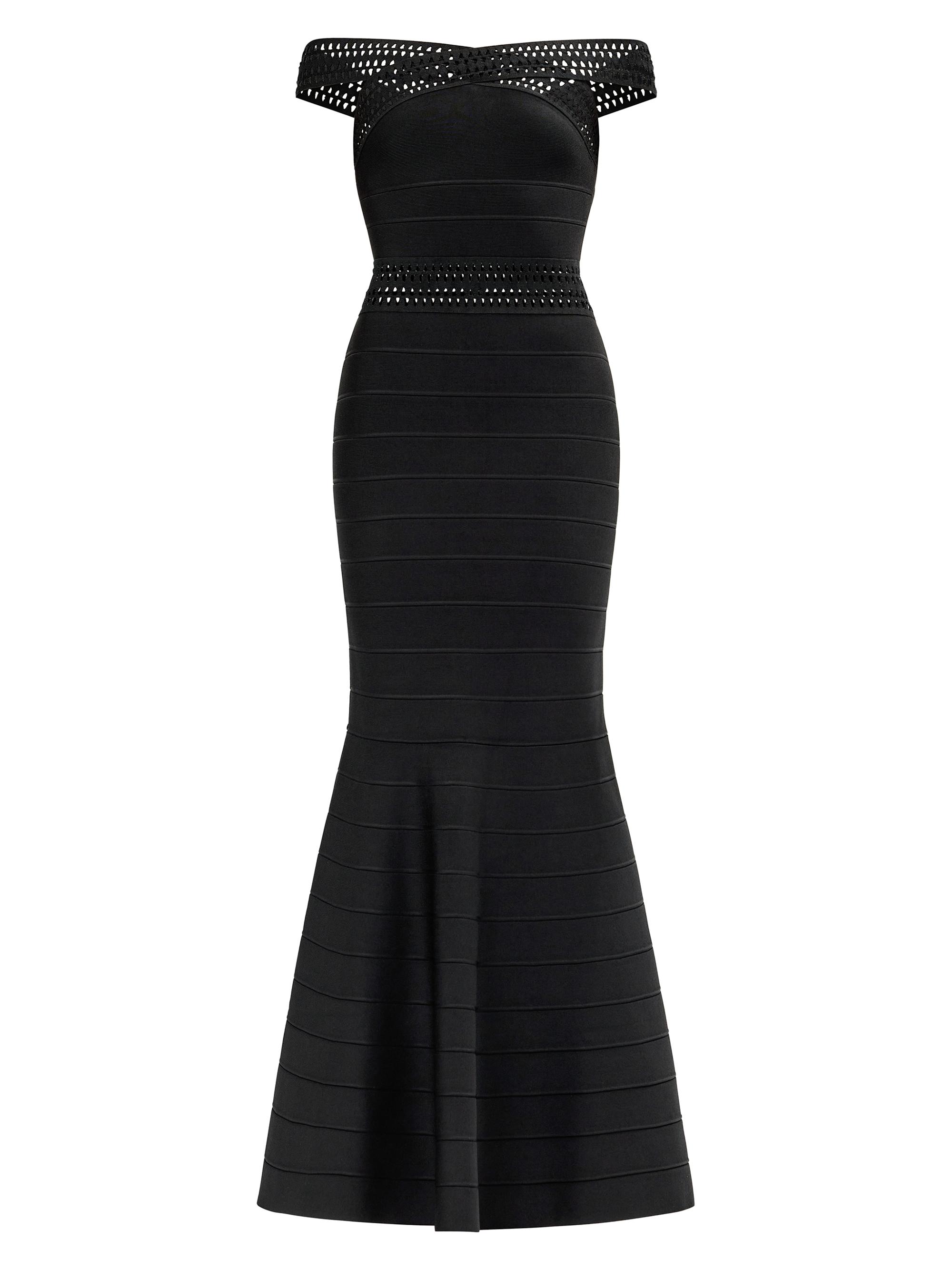 Hervé Léger The Octavia Bandage Off-The-Shoulder Mermaid Gown