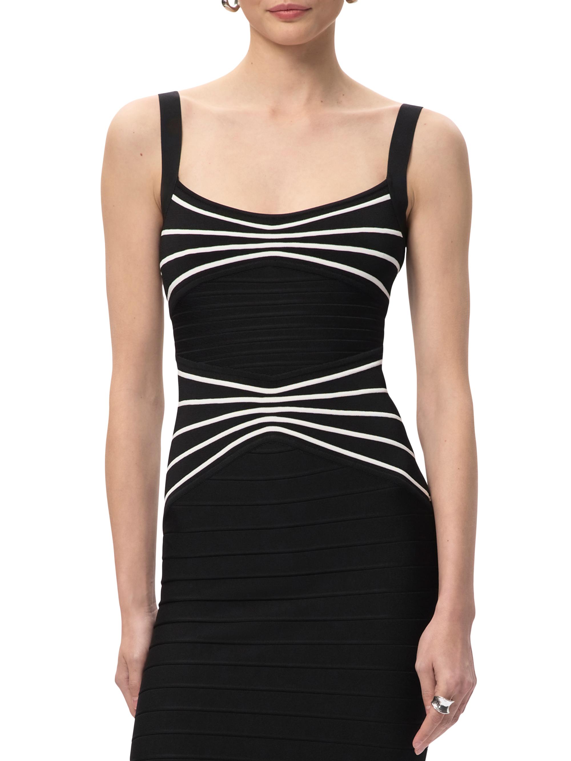 Herv Lger The Dakota Scoopneck Knee-Length Dress | Saks Fifth Avenue