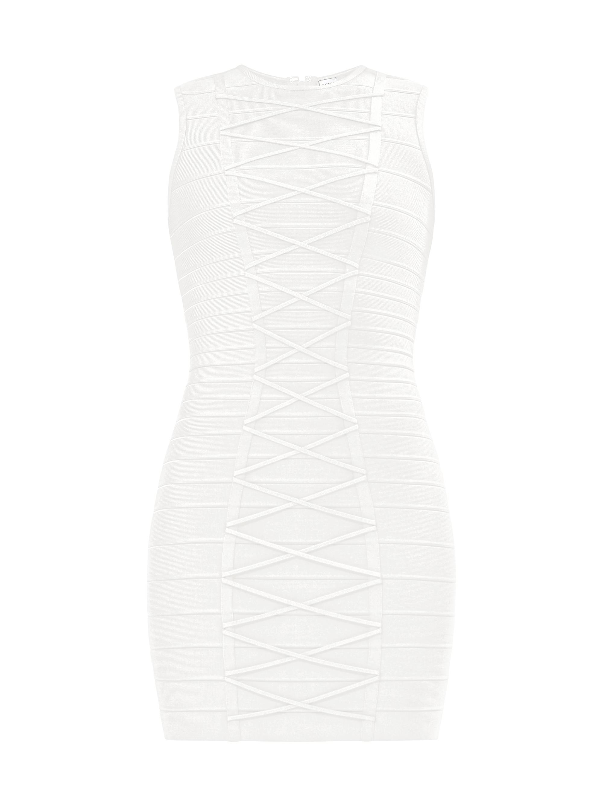 Hervé Léger Women's The Julie Bandage Lace Minidress - Alabaster