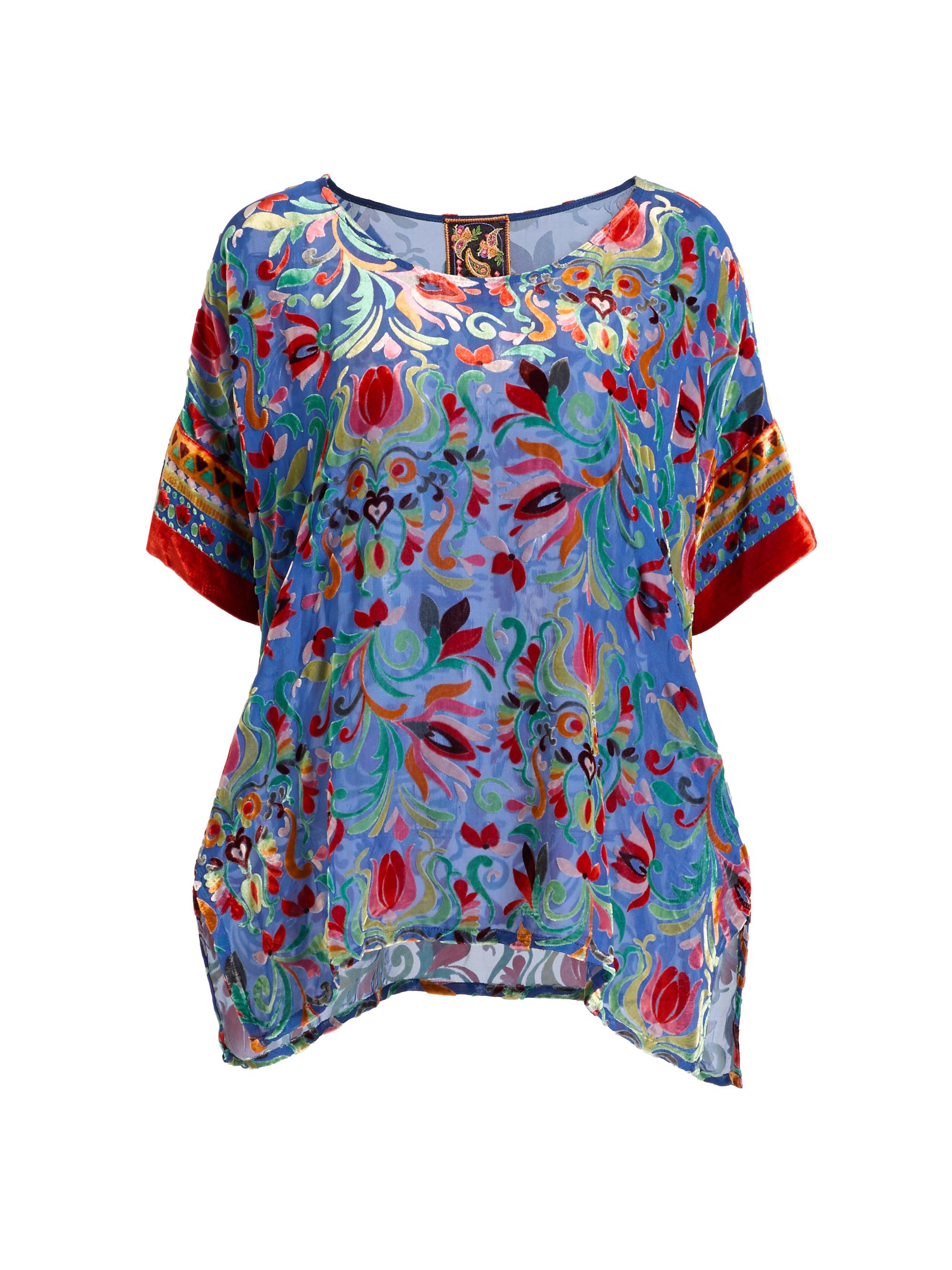 Johnny Was Women's Primula Burnout Mariafe Slip Blouse - Primula