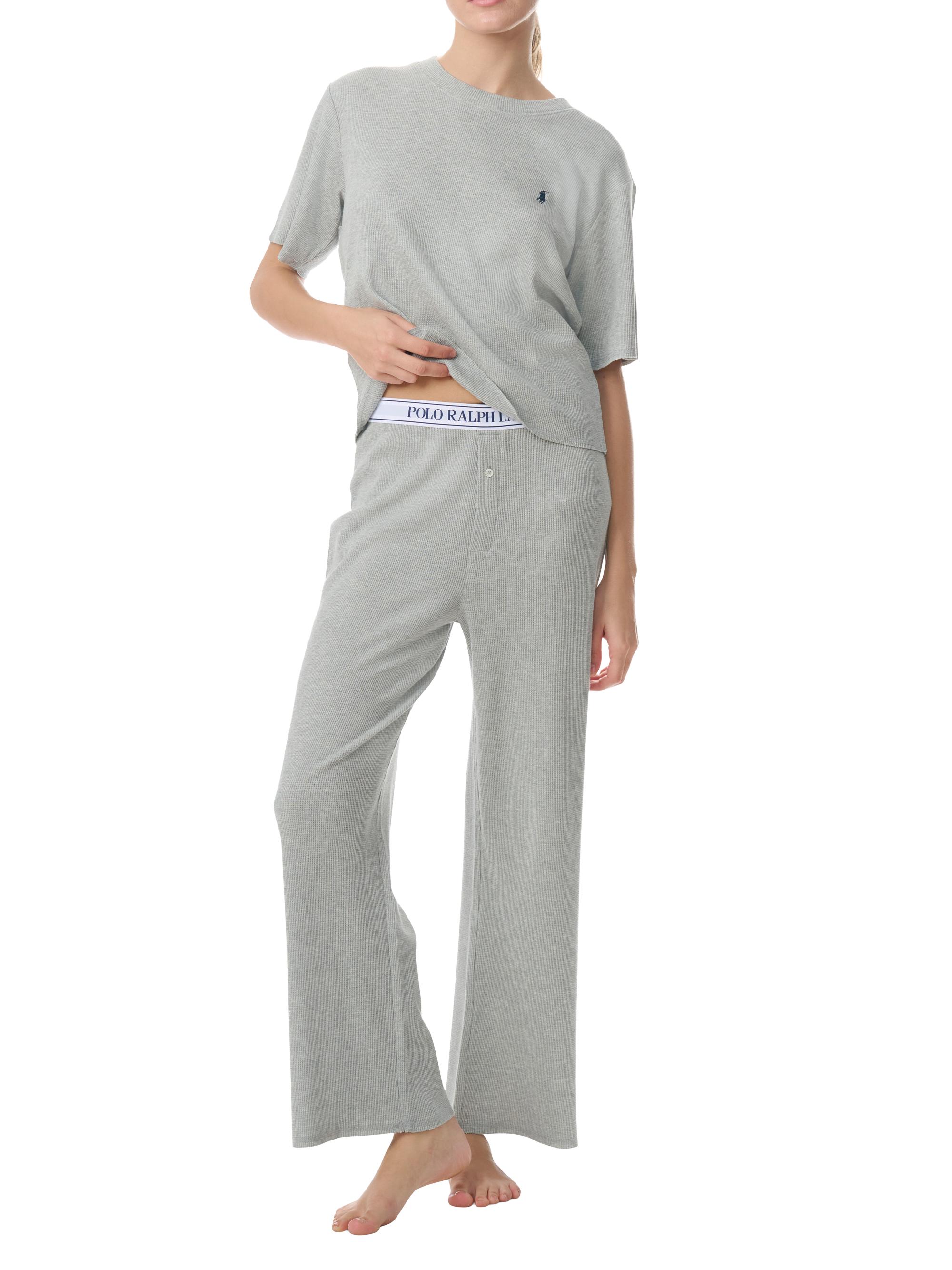 Polo Ralph Lauren Women's Heathered Waffle-Knit Pajamas - Heather Grey