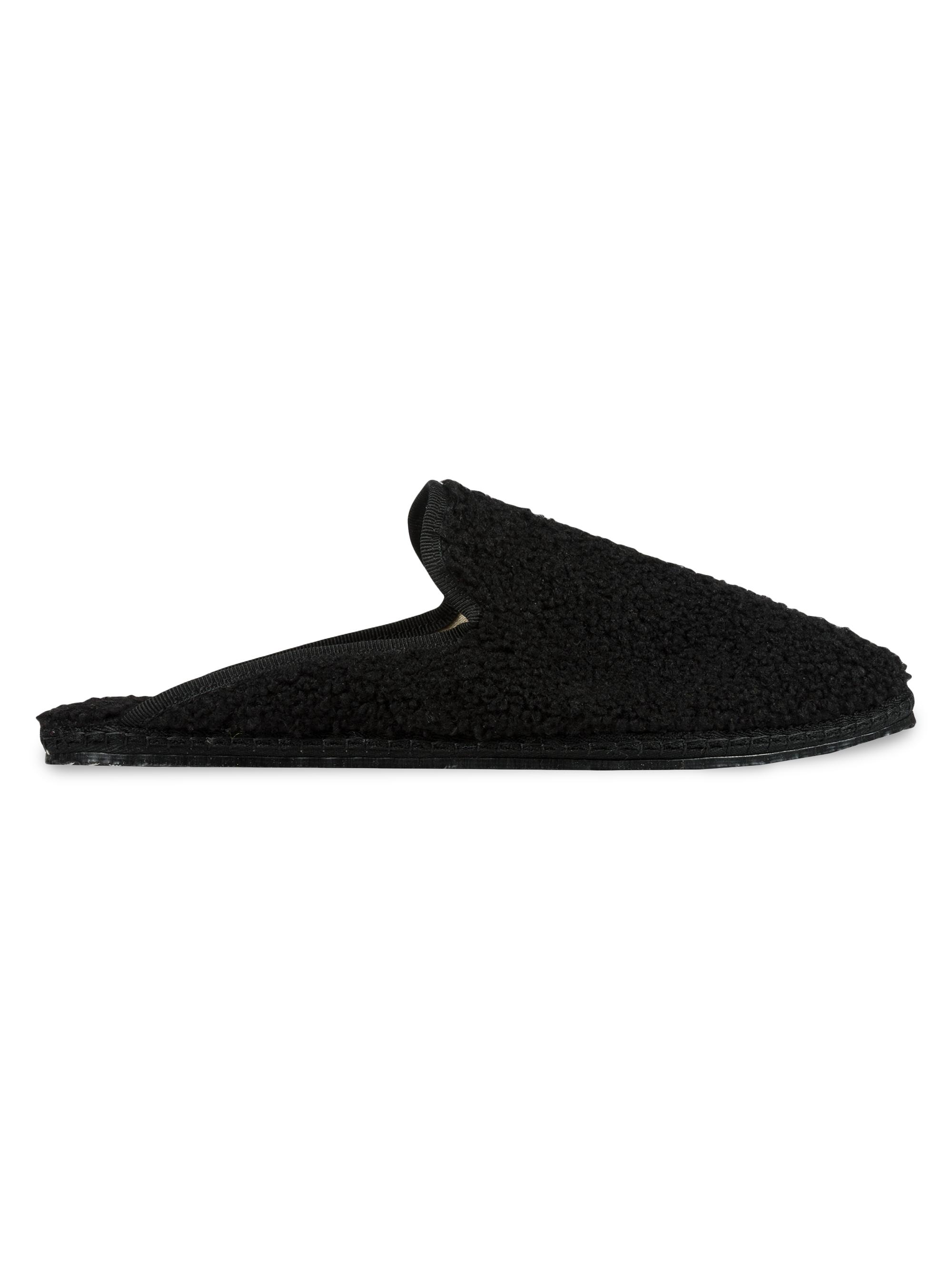 Vibi Venezia Women's Faux-Fur Bouclé Sabot Slippers - Black