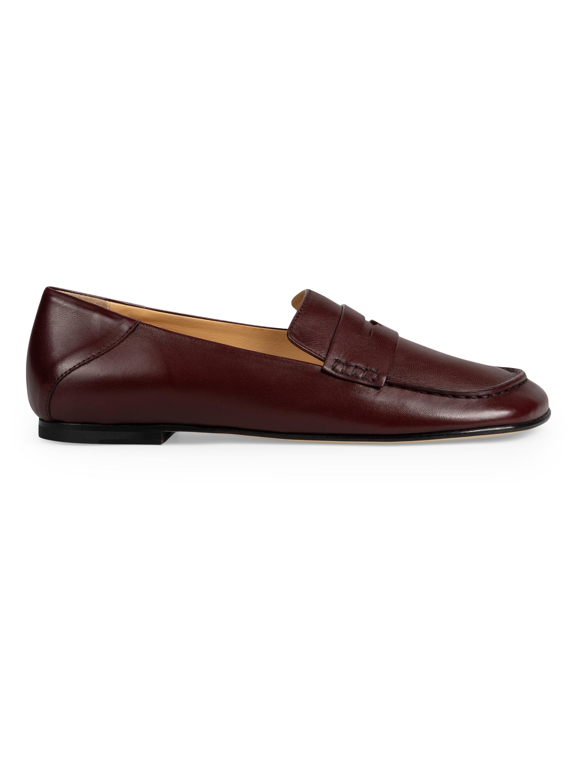 Dear Frances Women's Drew Leather Penny Loafers - Bordeaux