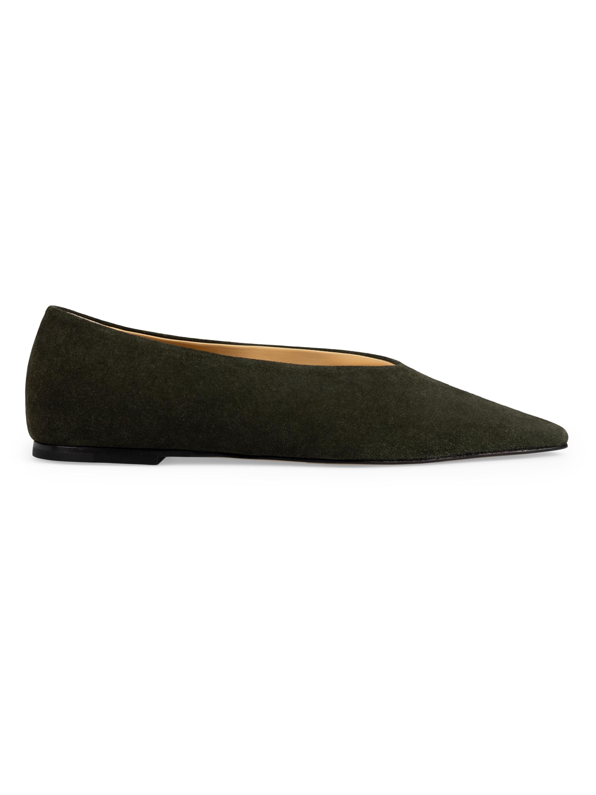 Toteme Asymmetric Leather Ballerina Flats | Saks Fifth Avenue
