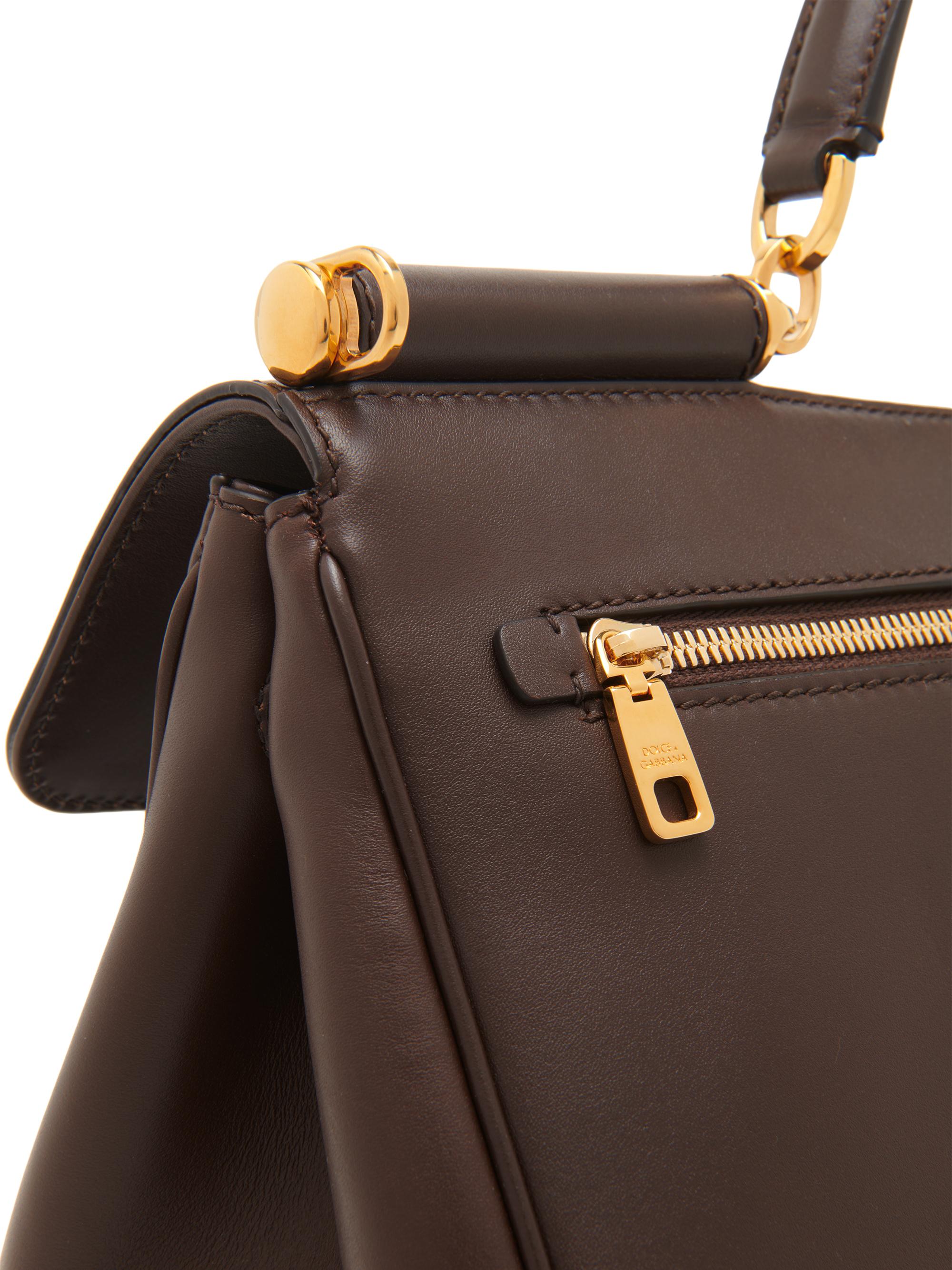 【定番】DOLCE&GABBANA ケース　ダークブラウン　シルバー Dolce&Gabbana My Sicily Top Handle Bag | Saks Fifth Avenue