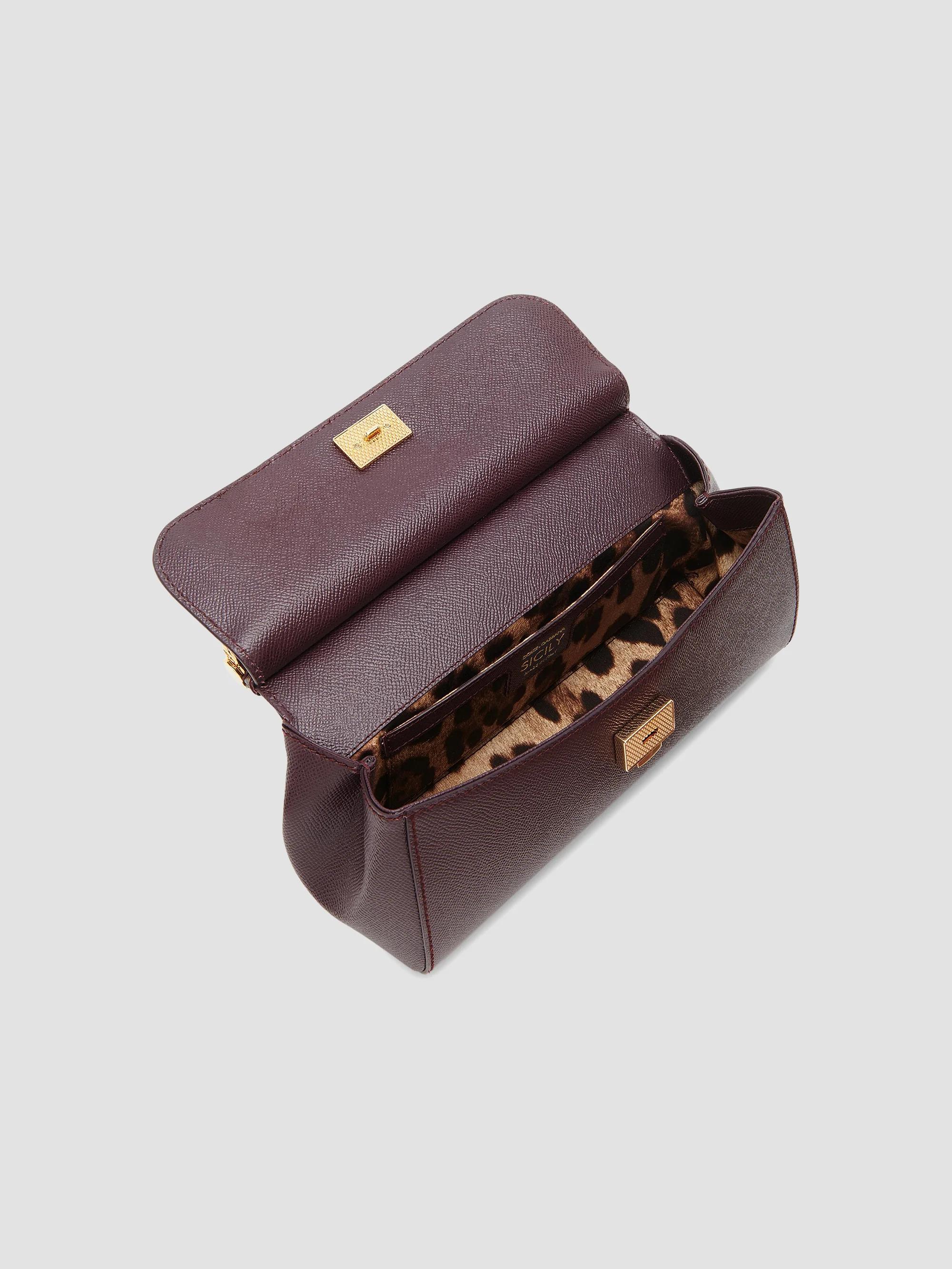 Dolce&Gabbana Sicily Leather Top Handle Bag | Saks Fifth Avenue
