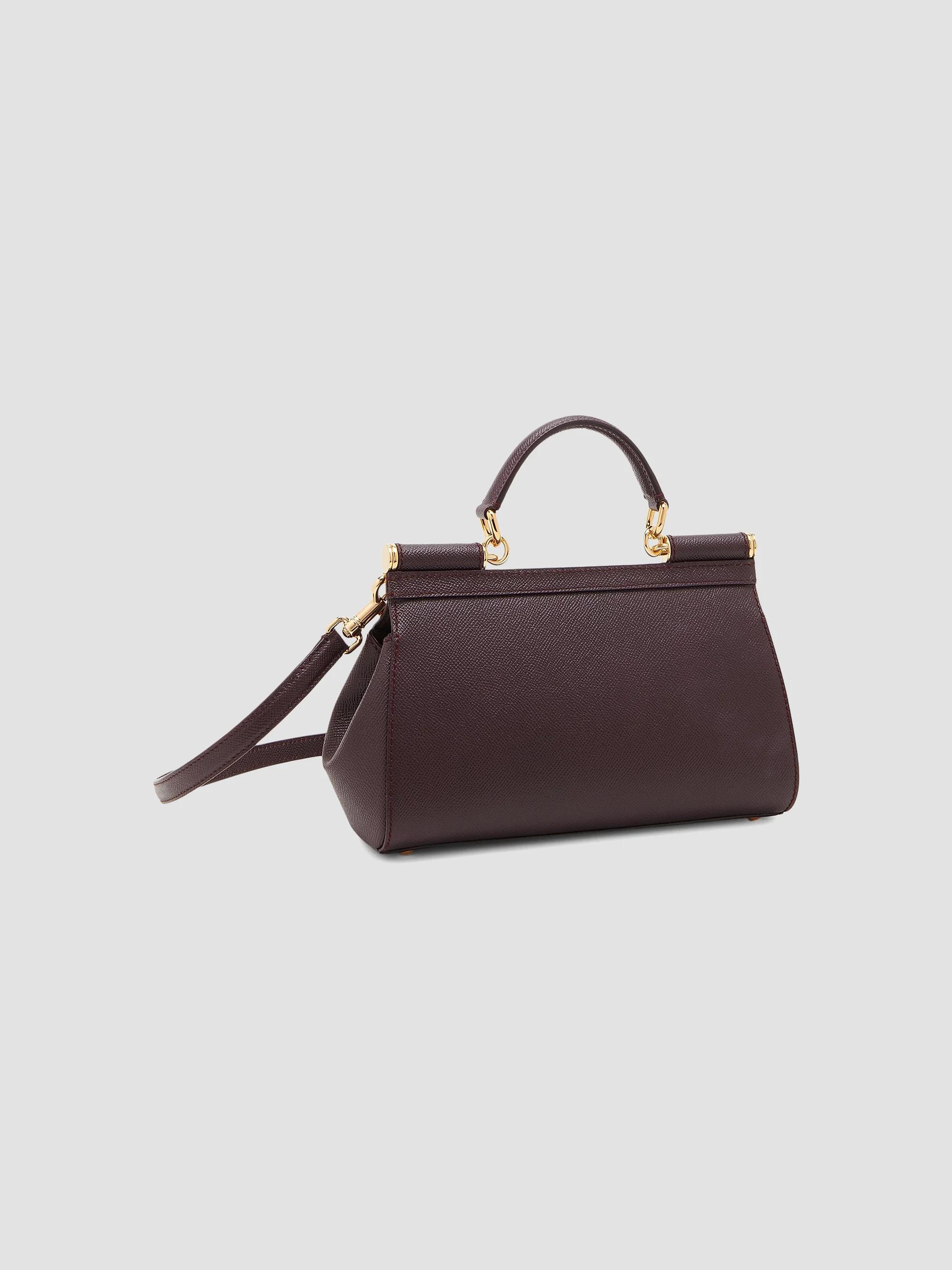 Dolce&Gabbana Sicily Leather Top Handle Bag | Saks Fifth Avenue