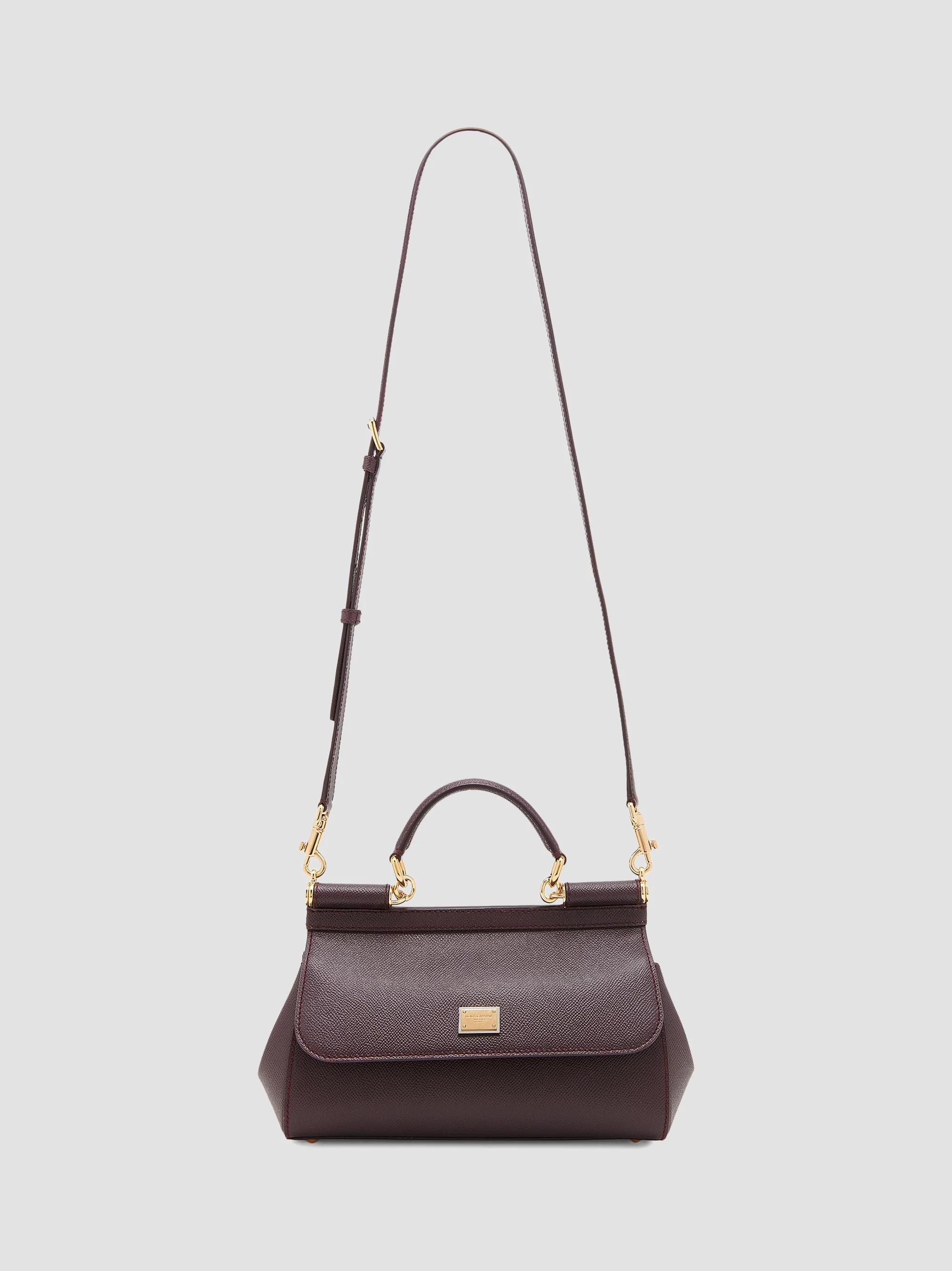 Dolce&Gabbana Sicily Leather Top Handle Bag | Saks Fifth Avenue