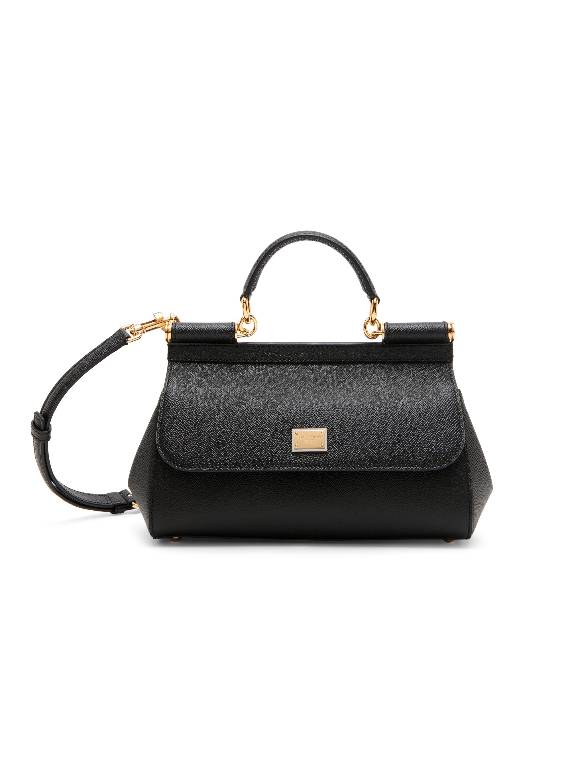 Dolce & Gabbana Women's Sicily Leather Top Handle Bag - Nero