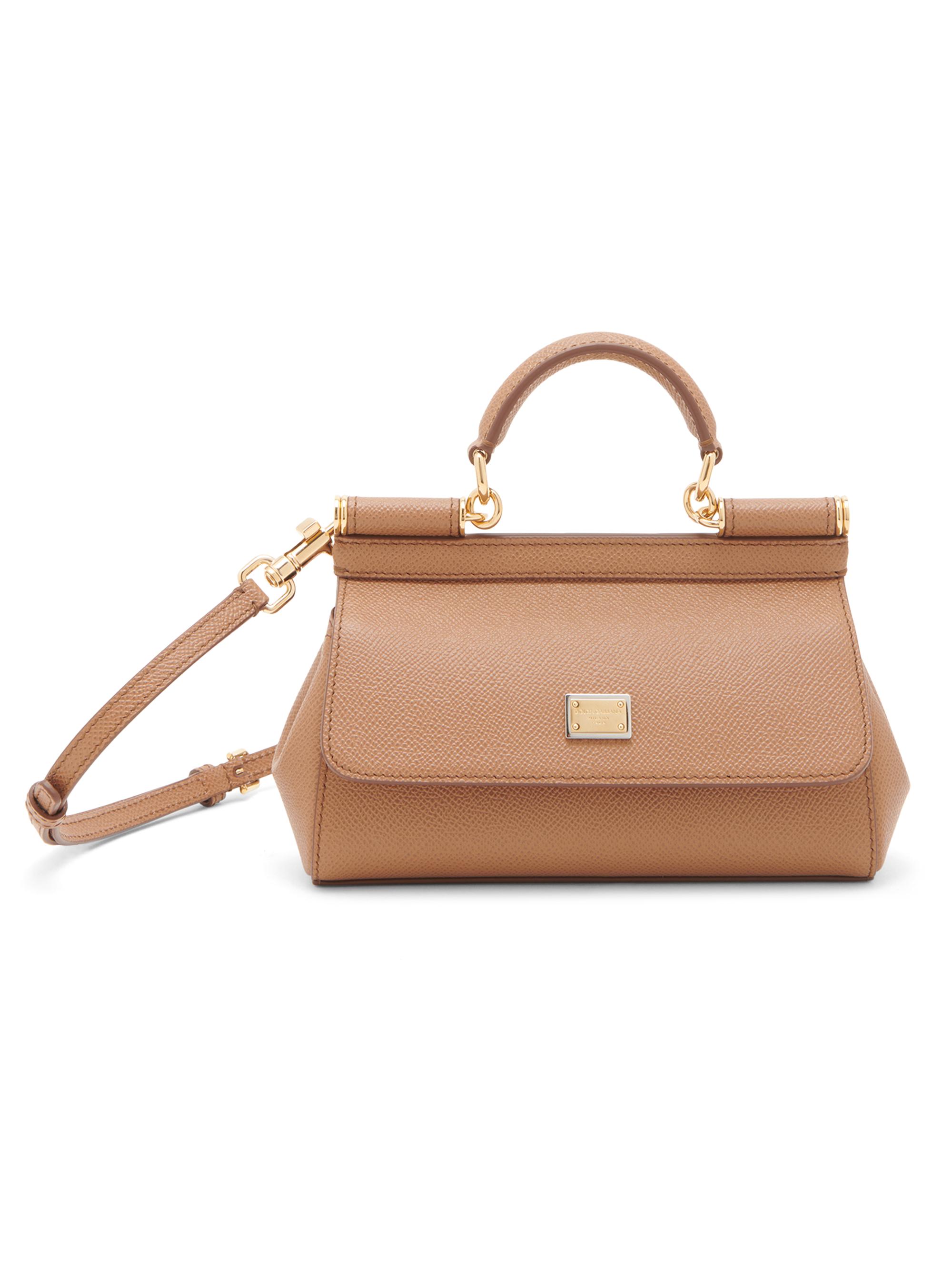 Dolce&Gabbana Sicily Leather Top Handle Bag | Saks Fifth Avenue